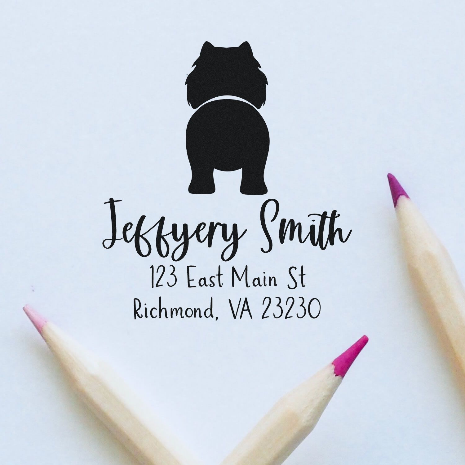 Self-Inking Chow Custom-Made Address Return Stamper - Engineer Seal Stamps