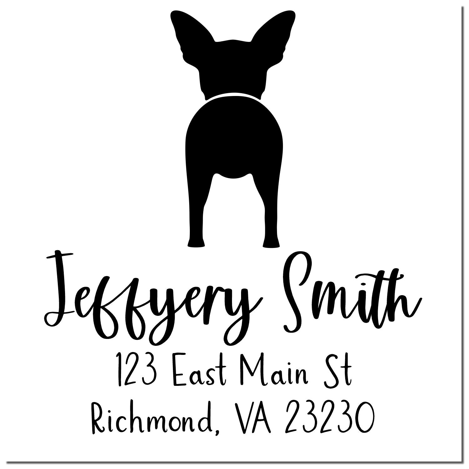 Self-Inking Chihuahua Custom-Made Address Return Stamper - Engineer Seal Stamps