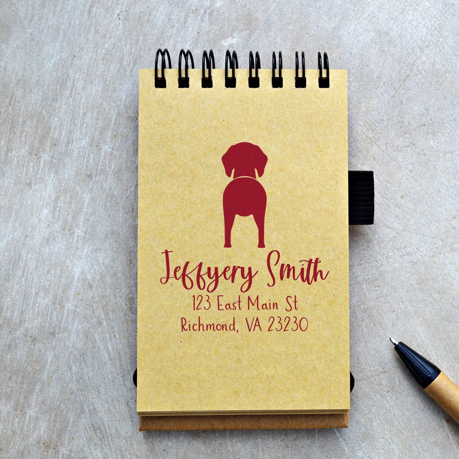 PSI Pre-Inked German Shorthaired Pointer Made-to-Order Name and Address Stamp - Engineer Seal Stamps