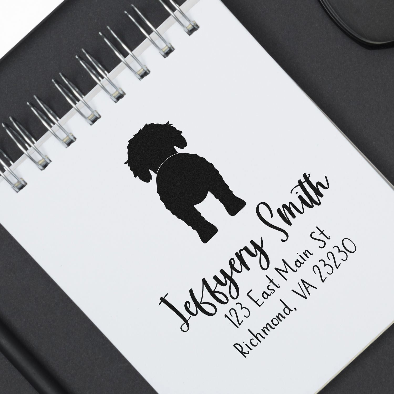 Self-Inking Golden Retriever Custom-Made Custom Return Address Rubber Stamp - Engineer Seal Stamps