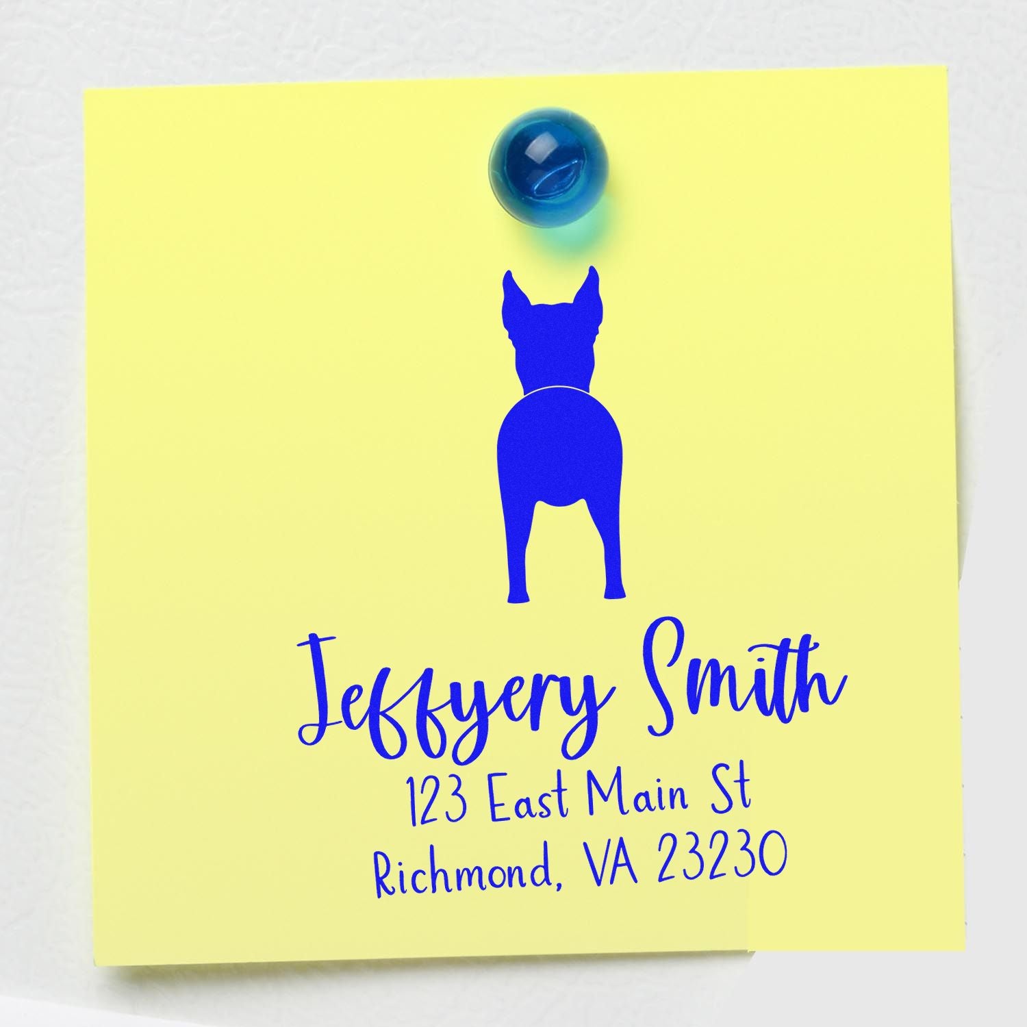 Slim Pre-Inked Great Dane Custom Name and Address Rubber Stamp - Engineer Seal Stamps