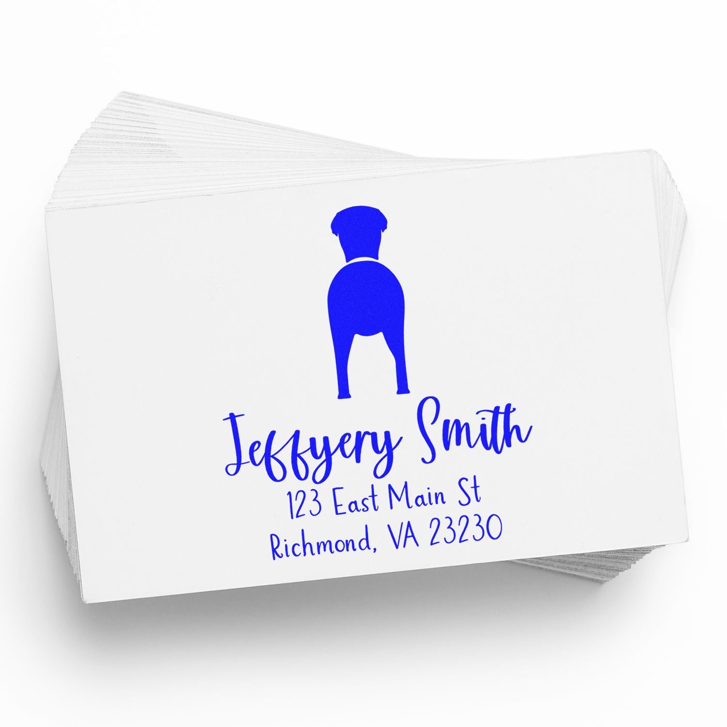 Slim Pre-Inked Greyhound Custom Mailing Stamp - Engineer Seal Stamps