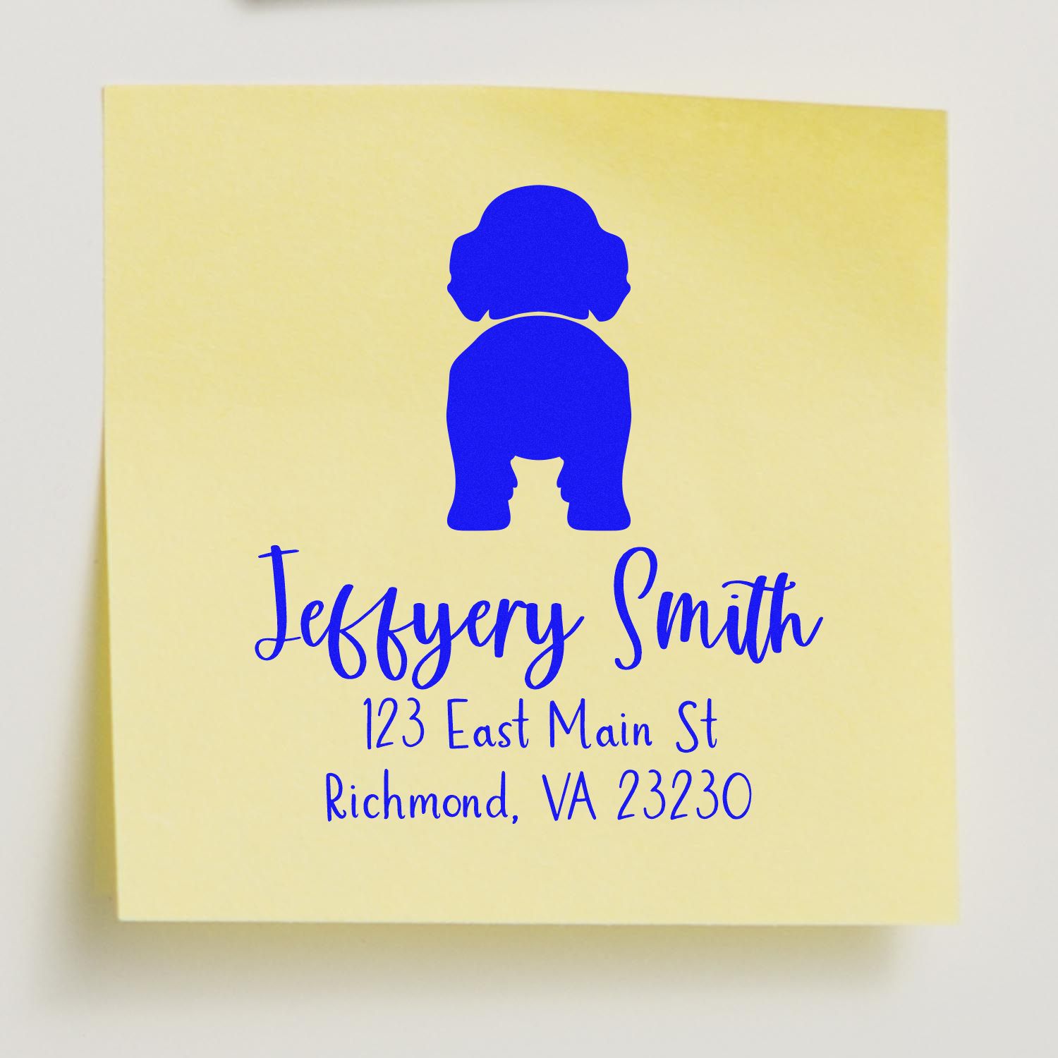 Wood Handle Labradoodle Custom Mail Address Stamp for Envelopes - Engineer Seal Stamps
