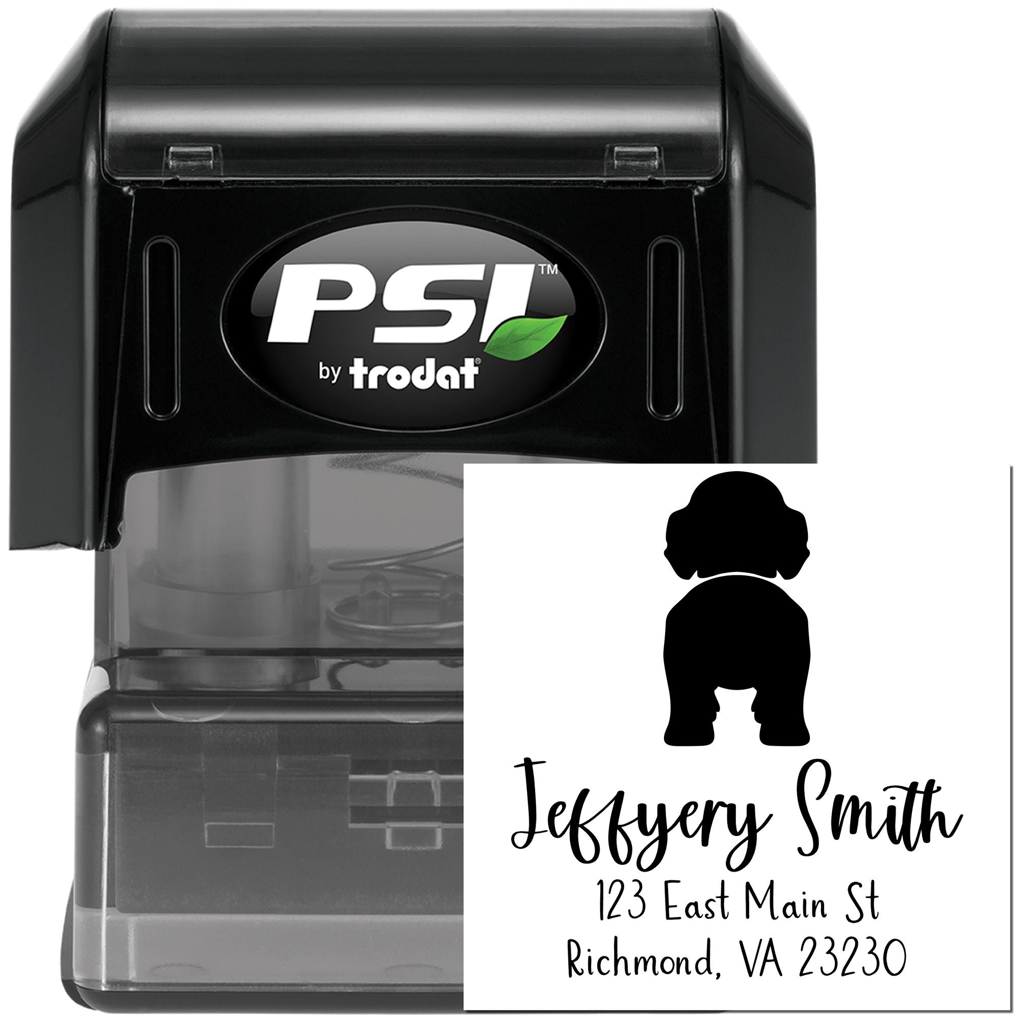 PSI Pre-Inked Labradoodle Made-to-Order New Address Stamp for Envelopes - Engineer Seal Stamps