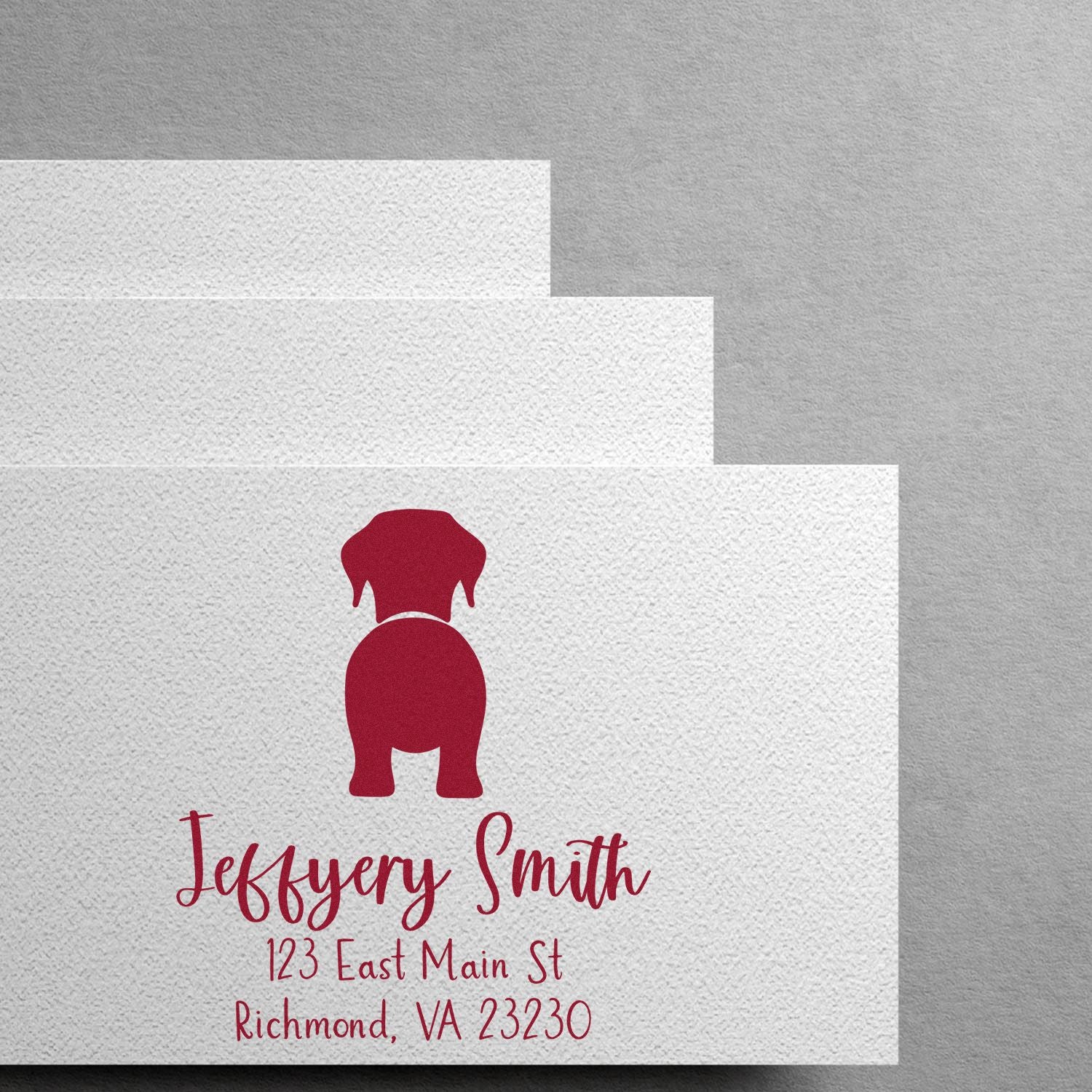 PSI Pre-Inked Labrador Made-to-Order New Address Stamp for Envelopes - Engineer Seal Stamps