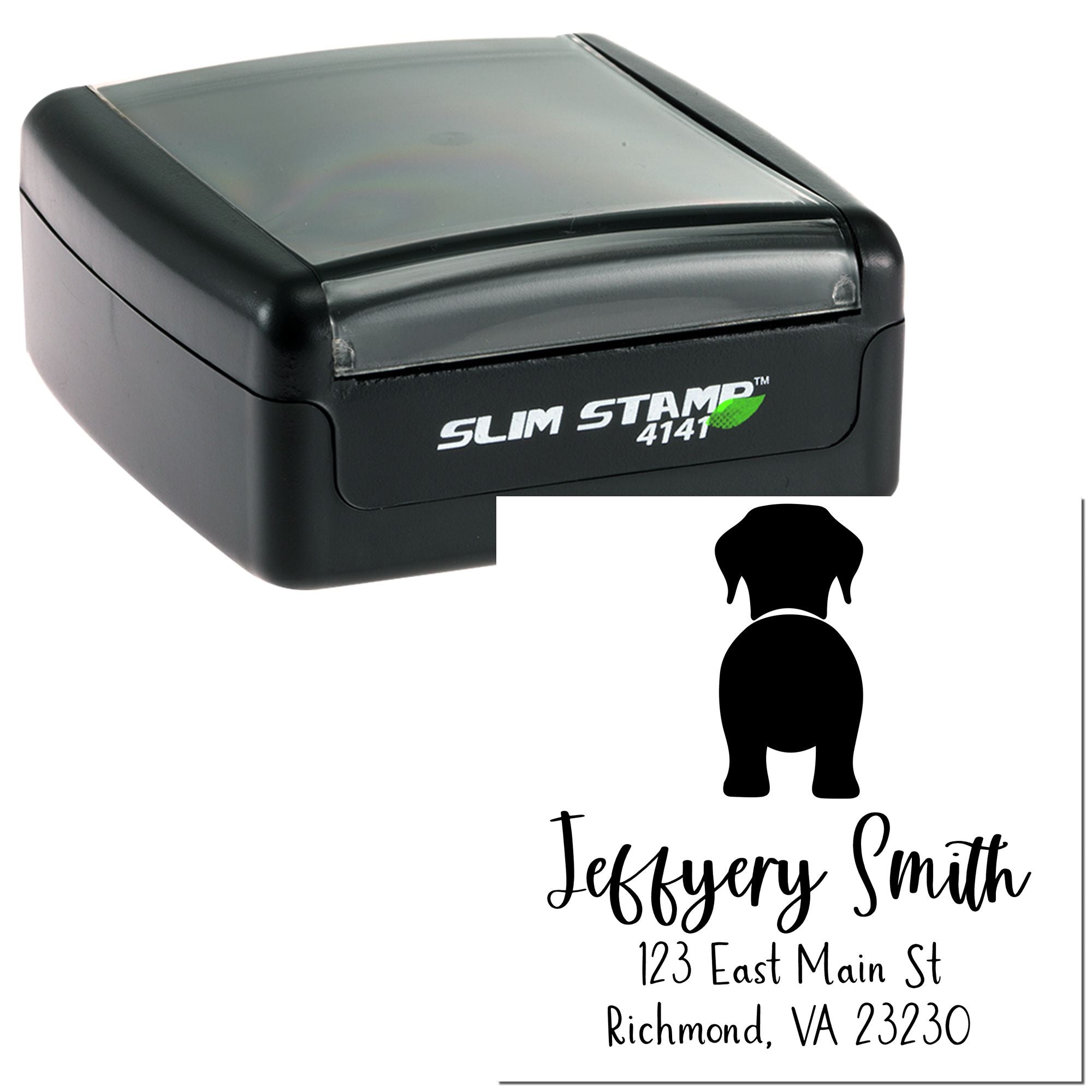 Slim Pre-Inked Labrador Custom New Home Address Stamp - Engineer Seal Stamps