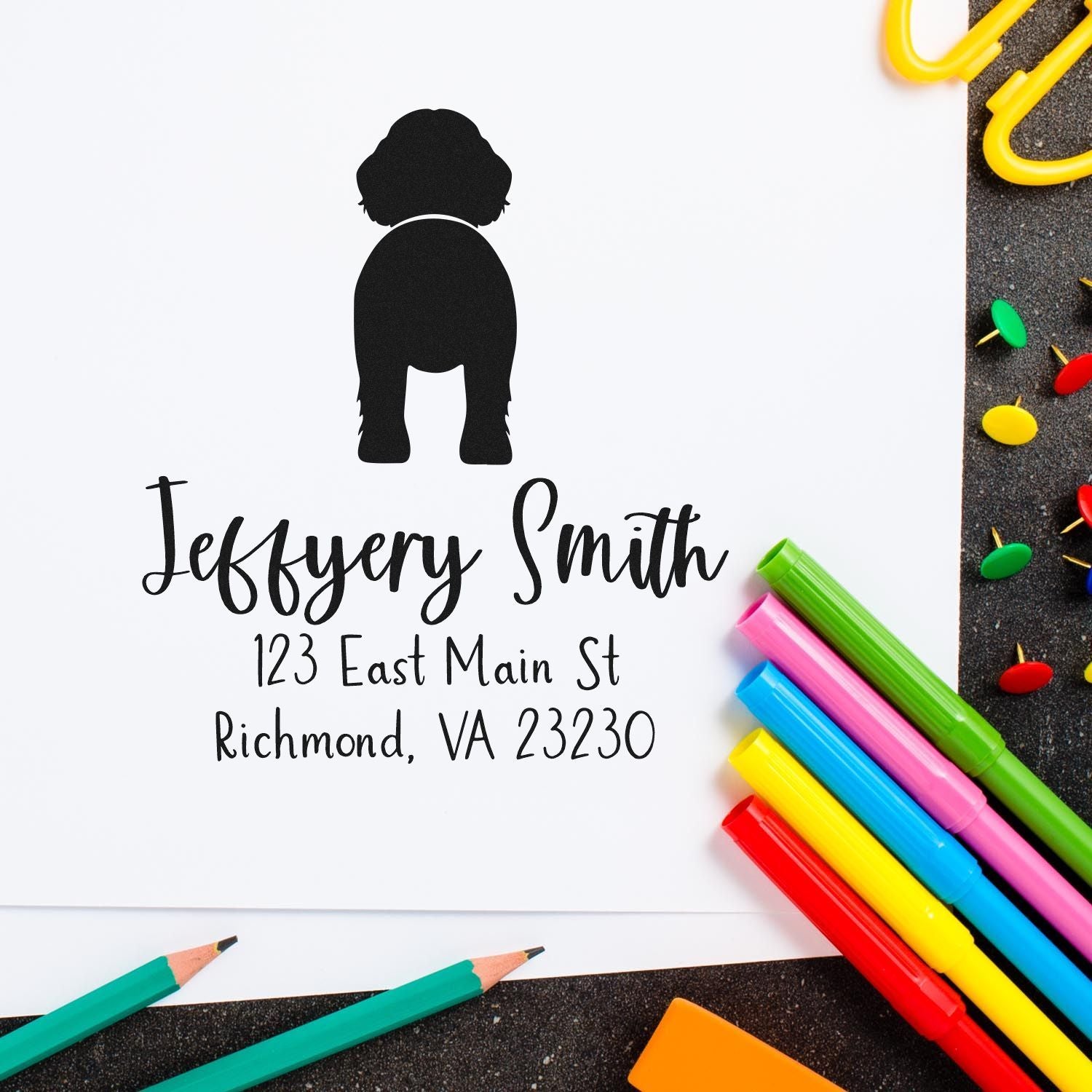 Slim Pre-Inked Newfoundland Custom Address Return Rubber Stamp - Engineer Seal Stamps