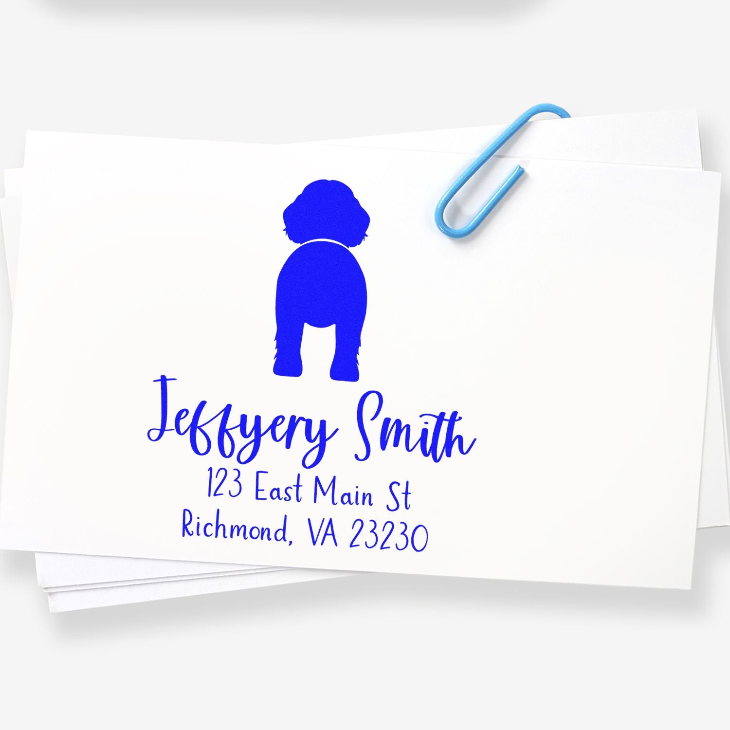 Wood Handle Newfoundland Custom Mail Label Stamp for Envelopes - Engineer Seal Stamps