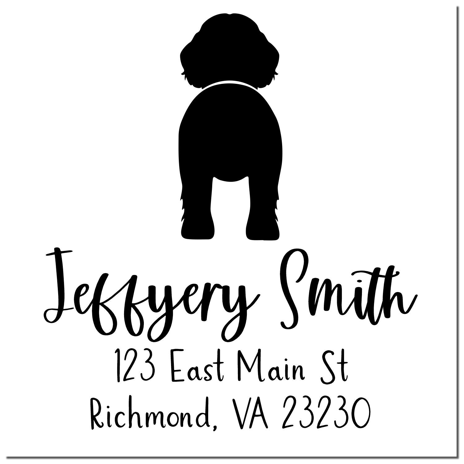 Self-Inking Newfoundland Custom-Made Dog Return Address Stamp - Engineer Seal Stamps