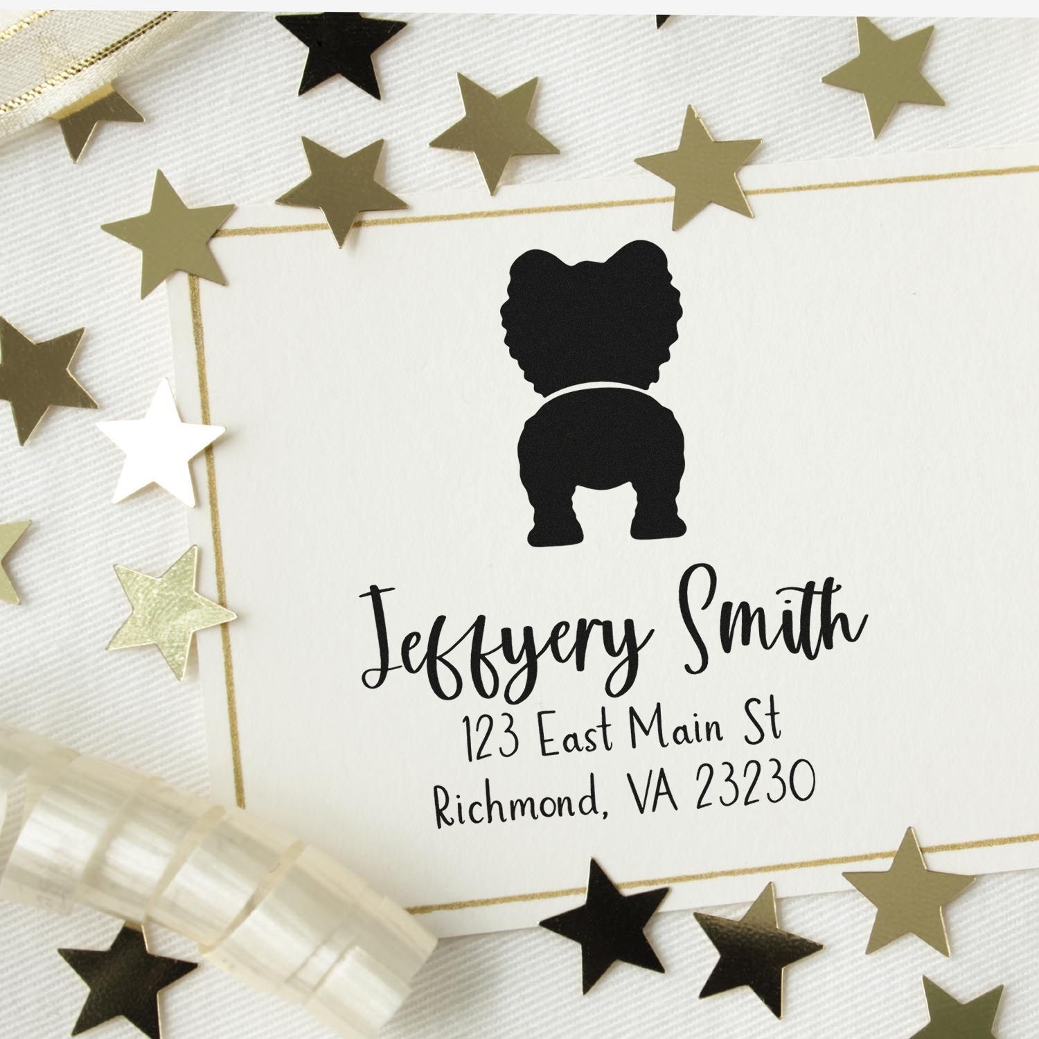 Wood Handle Pomerian Custom Mail Stamp - Engineer Seal Stamps