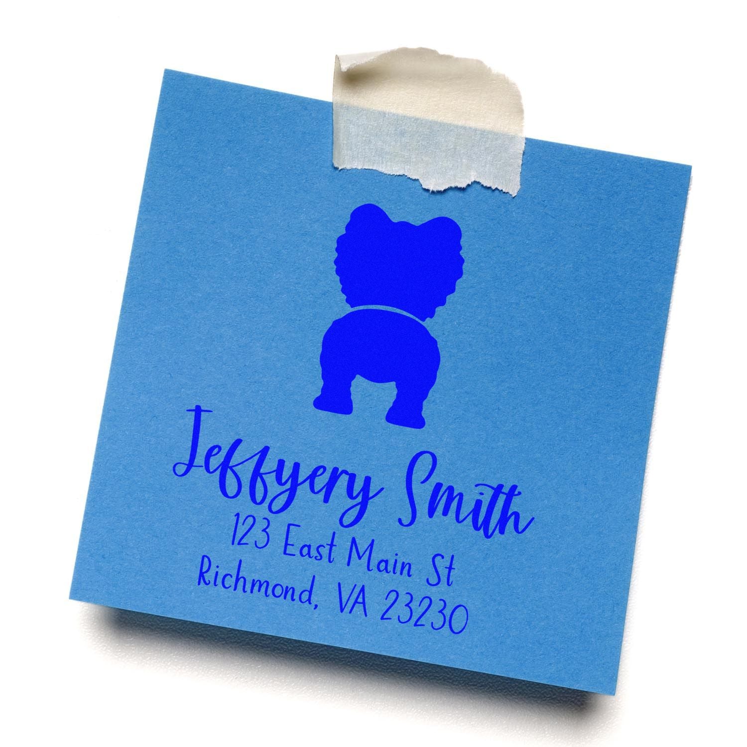 PSI Pre-Inked Pomerian Made-to-Order Pet Address Rubber Stamp - Engineer Seal Stamps