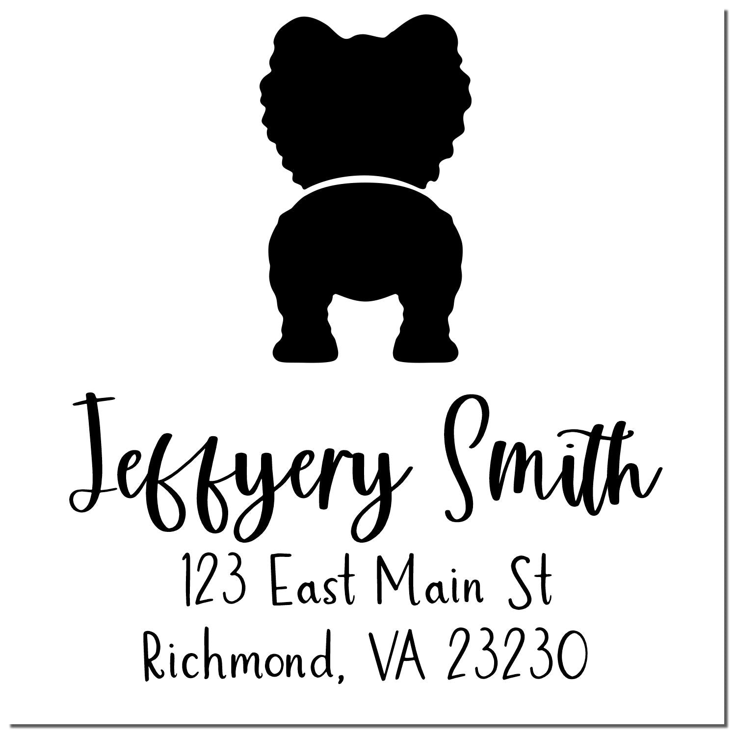 PSI Pre-Inked Pomerian Made-to-Order Pet Address Rubber Stamp - Engineer Seal Stamps