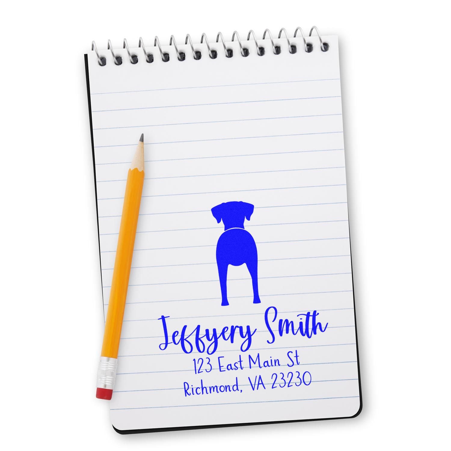 PSI Pre-Inked Rhodesian Ridgeback Made-to-Order Refillable Address Stamp - Engineer Seal Stamps