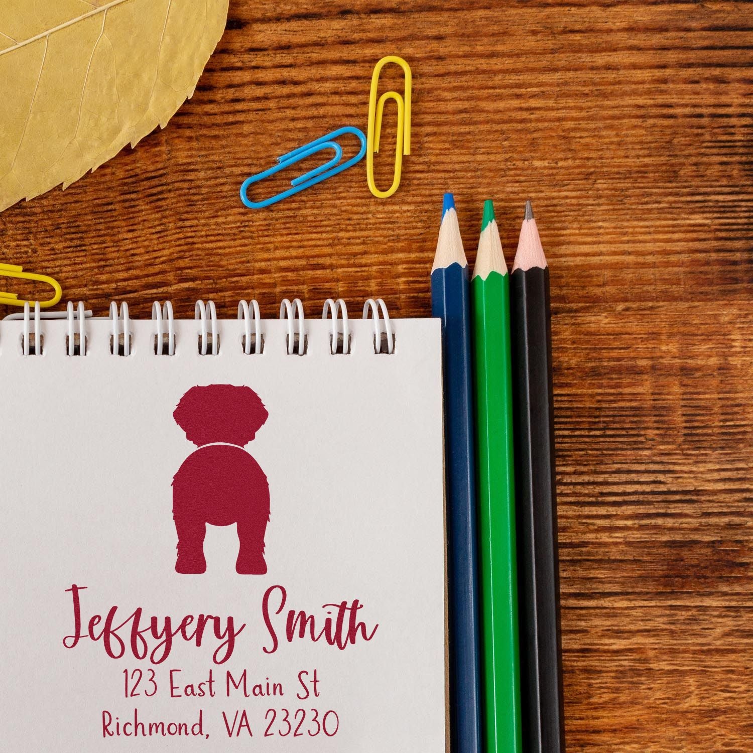 PSI Pre-Inked Saint Bernard Made-to-Order Refillable Address Stamper - Engineer Seal Stamps