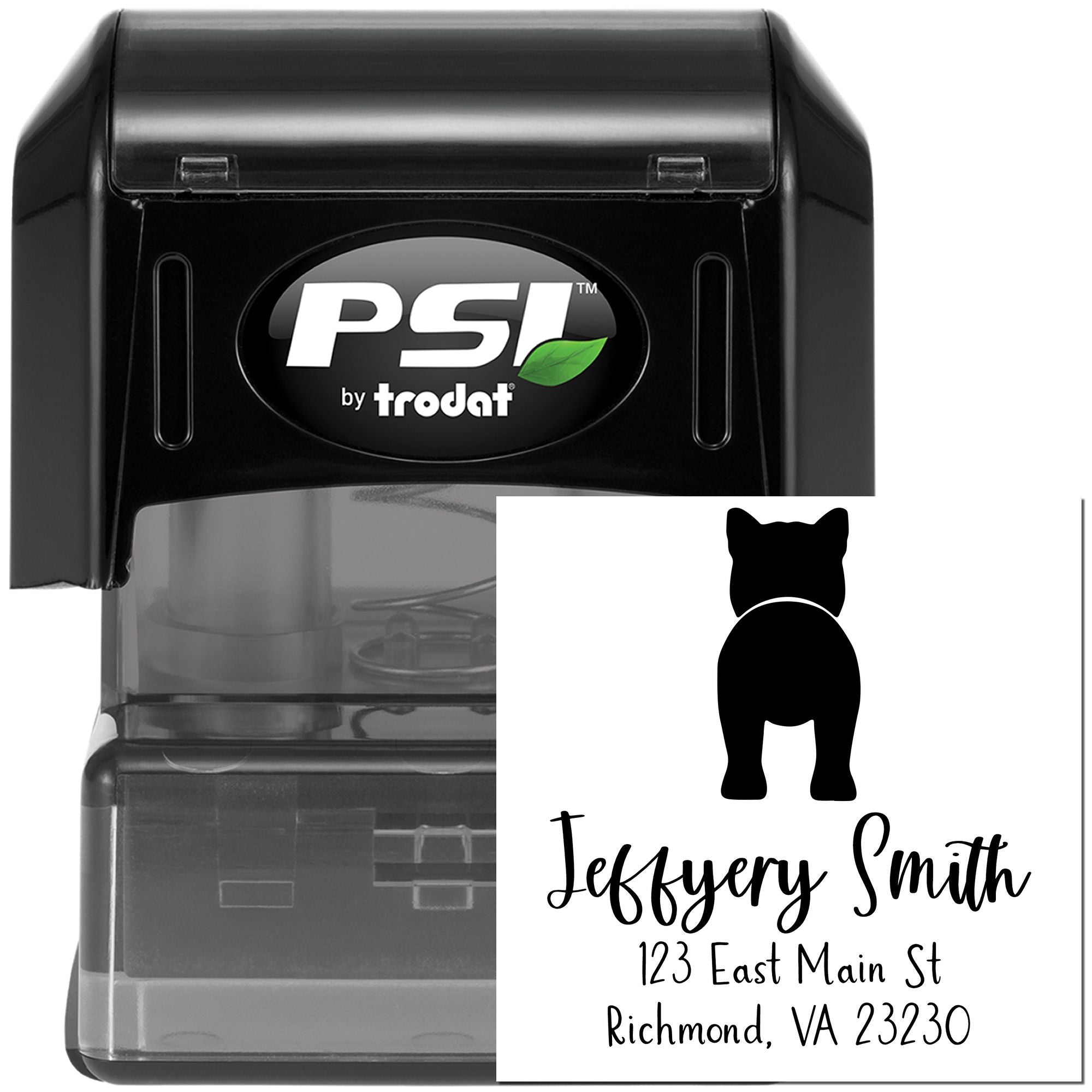 PSI Pre-Inked Shiba Inu Made-to-Order Return Address Rubber Stamp - Engineer Seal Stamps
