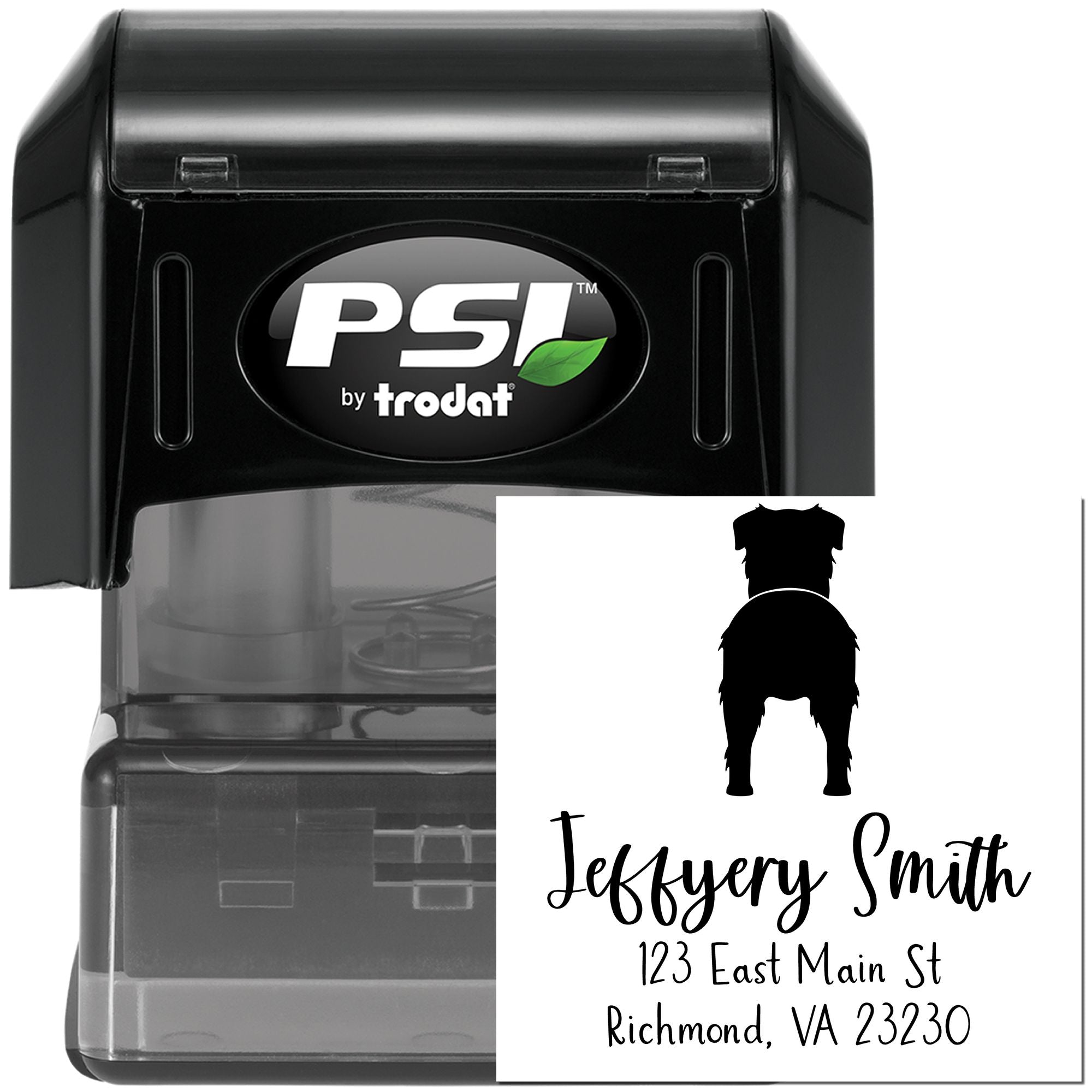 PSI Pre-Inked Toy Australian Shepherd Made-to-Order Return Address Stamp for Envelopes - Engineer Seal Stamps