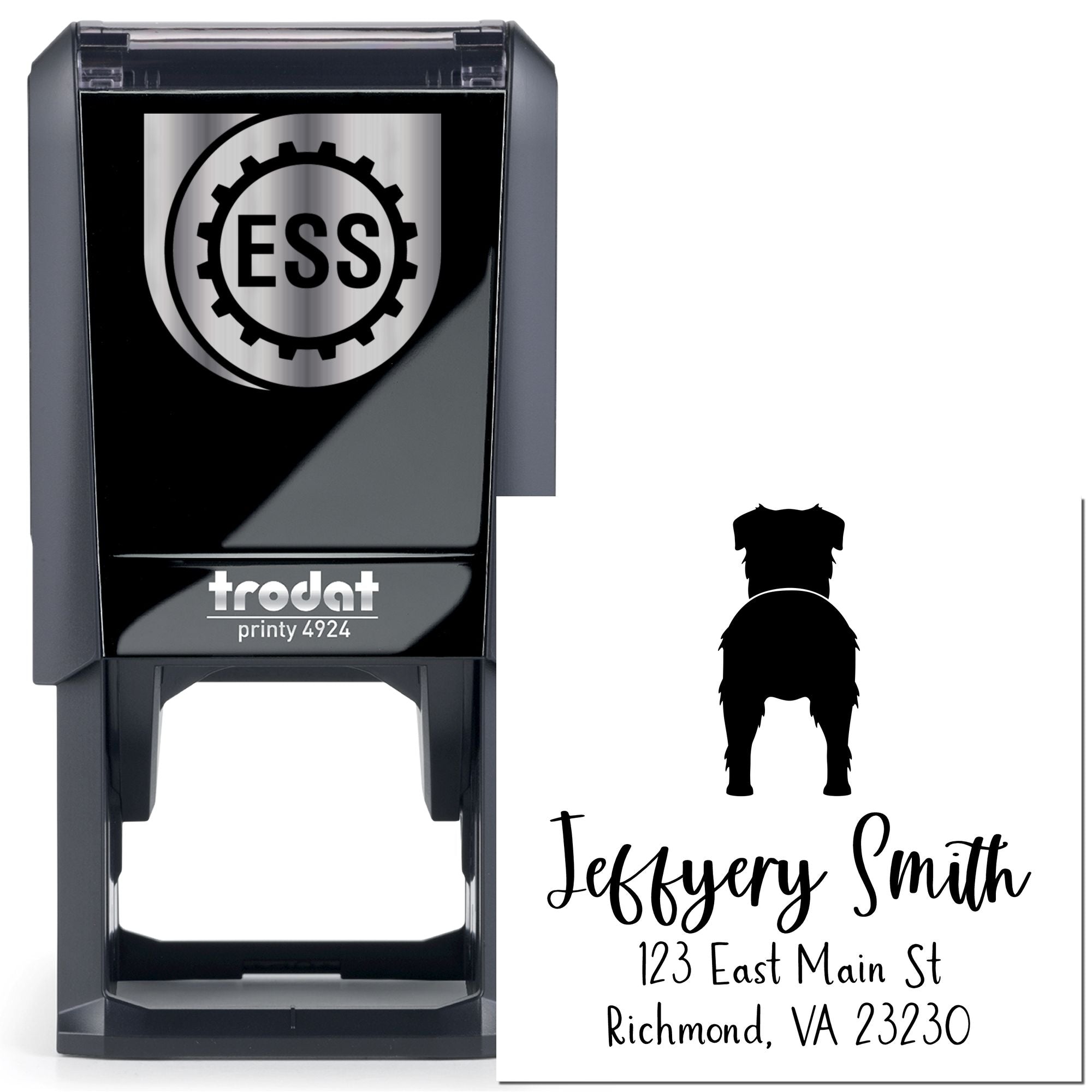 Self-Inking Toy Australian Shepherd Custom-Made Home Address Stamp for Envelopes - Engineer Seal Stamps