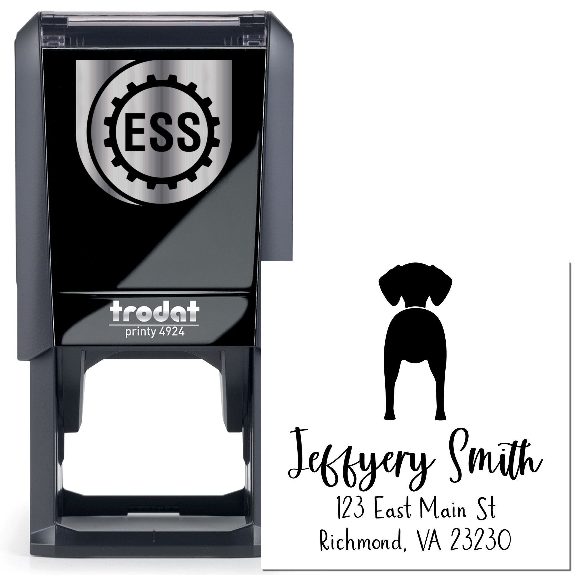 Self-Inking Vizsla Custom-Made Home Address Stamp for Envelopes - Engineer Seal Stamps