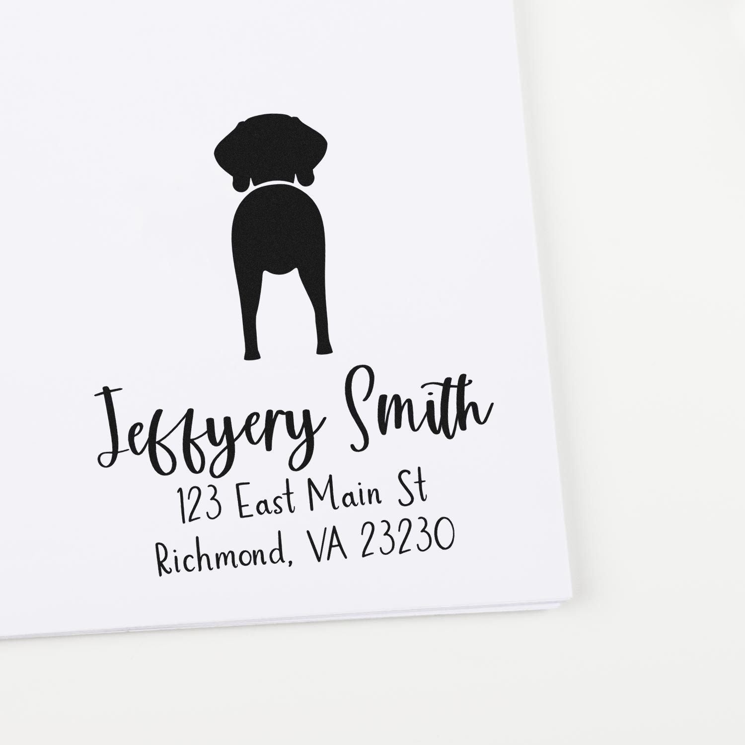 PSI Pre-Inked Weimaraner Made-to-Order Rubber Address Rubber Stamp - Engineer Seal Stamps