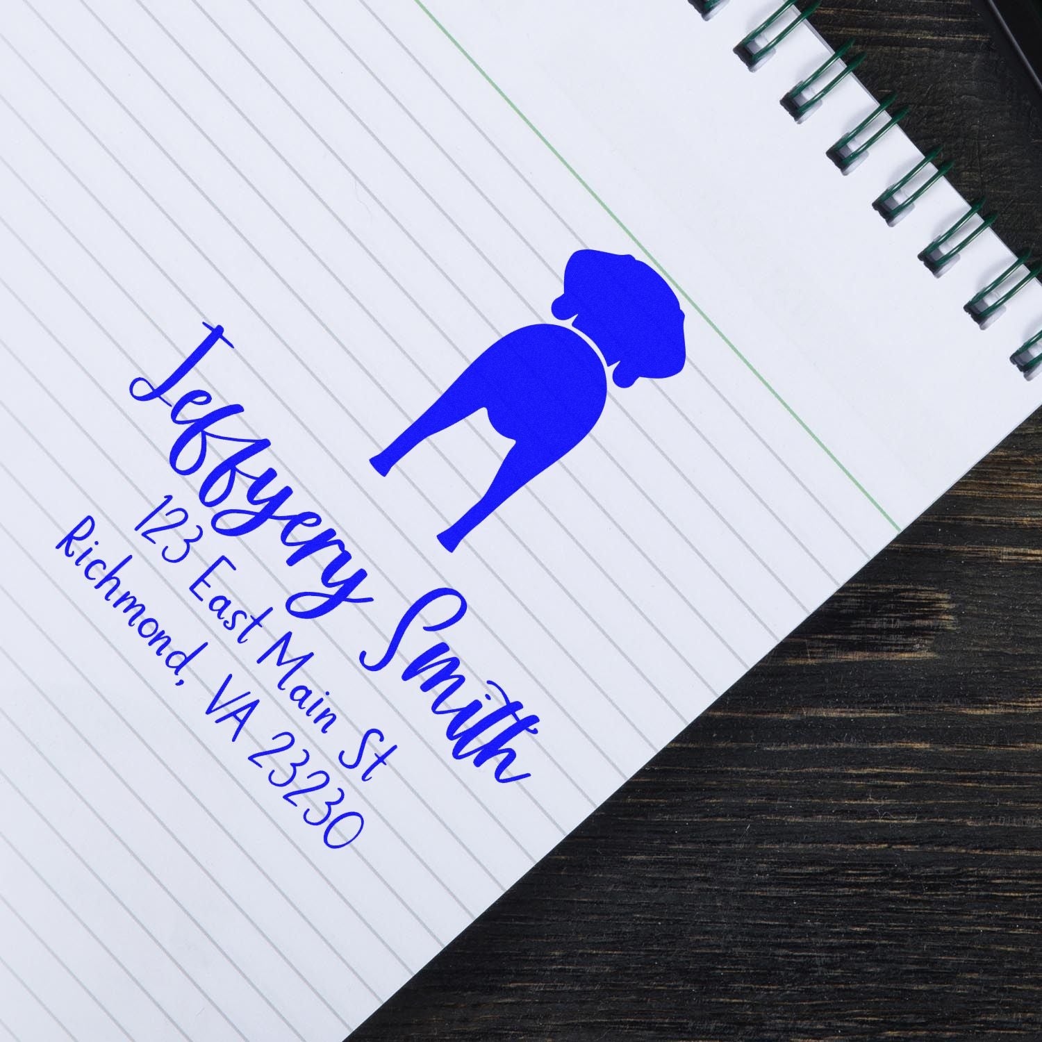 Self-Inking Weimaraner Custom-Made Home Address Stamper - Engineer Seal Stamps