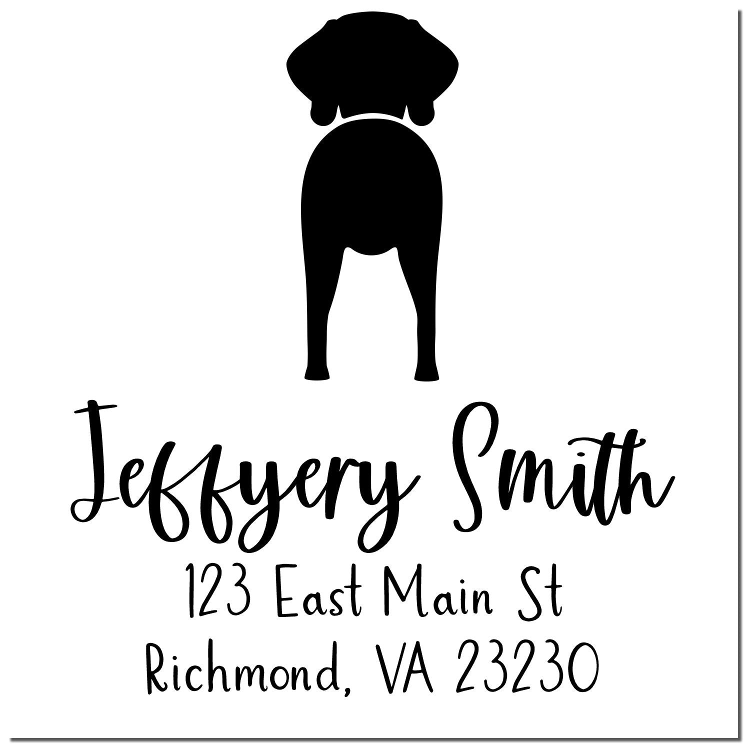 Self-Inking Weimaraner Custom-Made Home Address Stamper - Engineer Seal Stamps