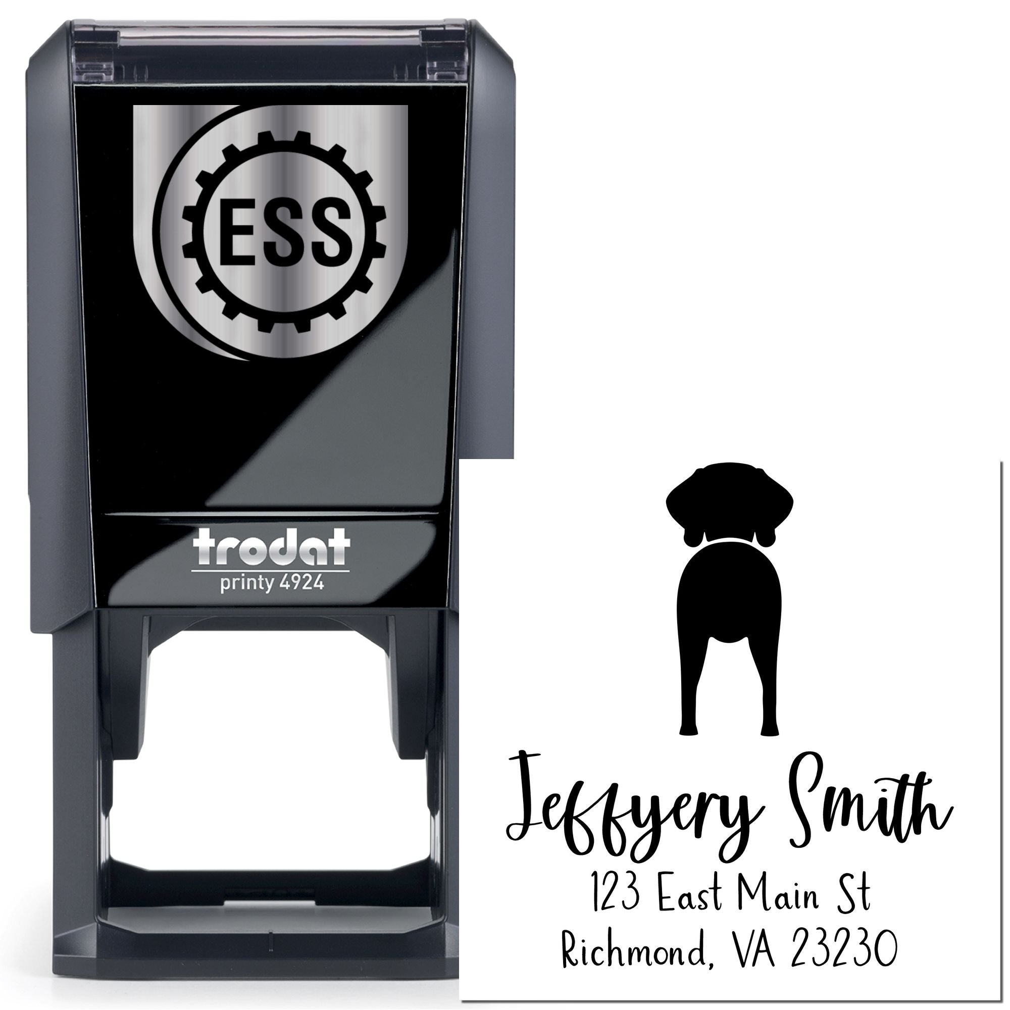 Self-Inking Weimaraner Custom-Made Home Address Stamper - Engineer Seal Stamps