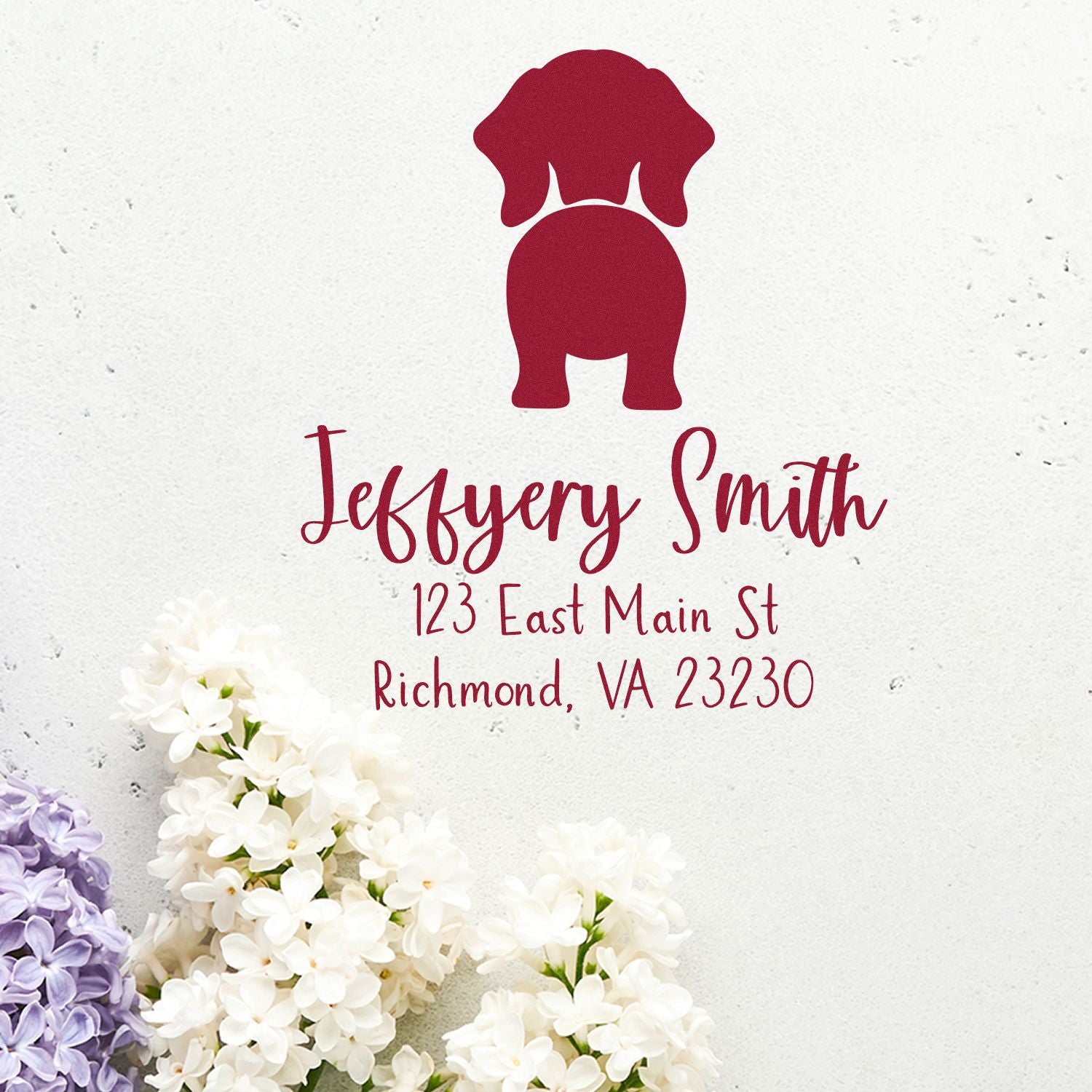 PSI Pre-Inked Wiener Made-to-Order Rubber Address Stamp for Envelopes - Engineer Seal Stamps