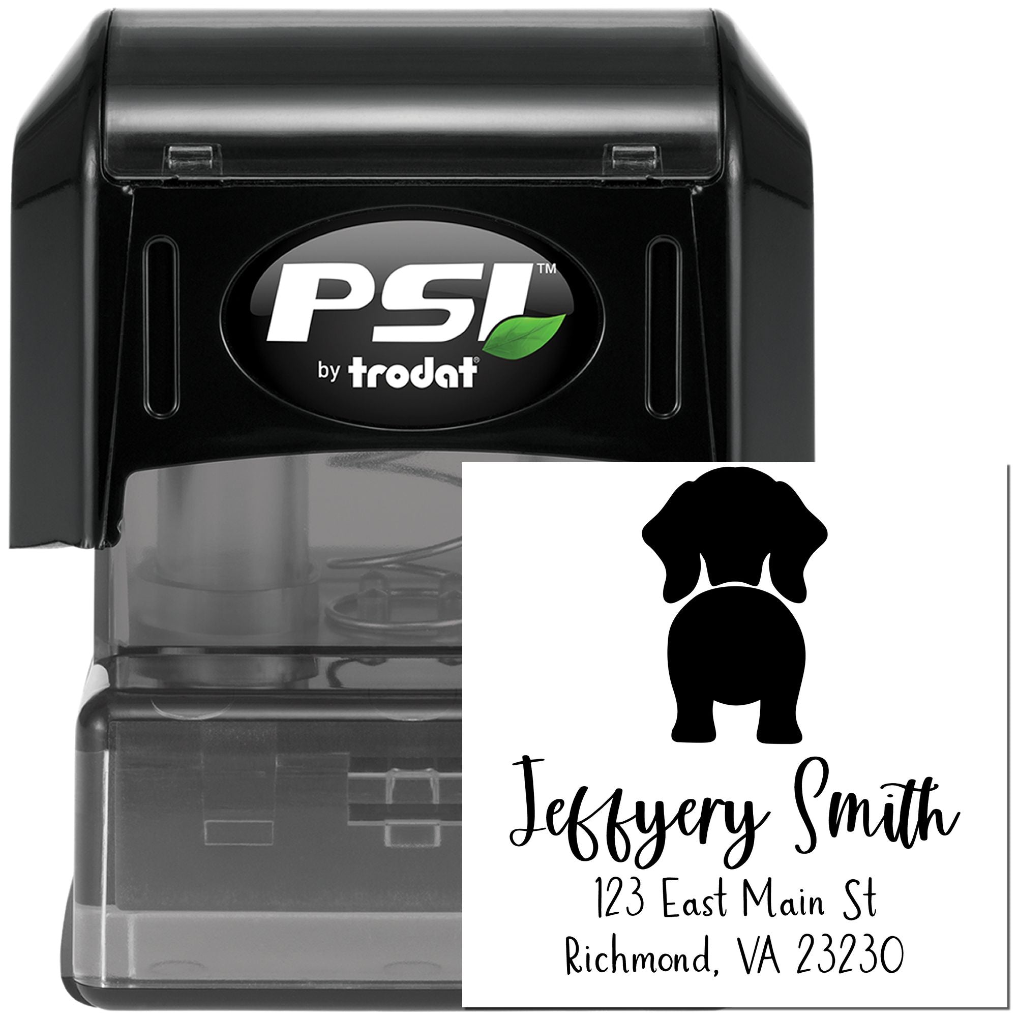 PSI Pre-Inked Wiener Made-to-Order Rubber Address Stamp for Envelopes - Engineer Seal Stamps