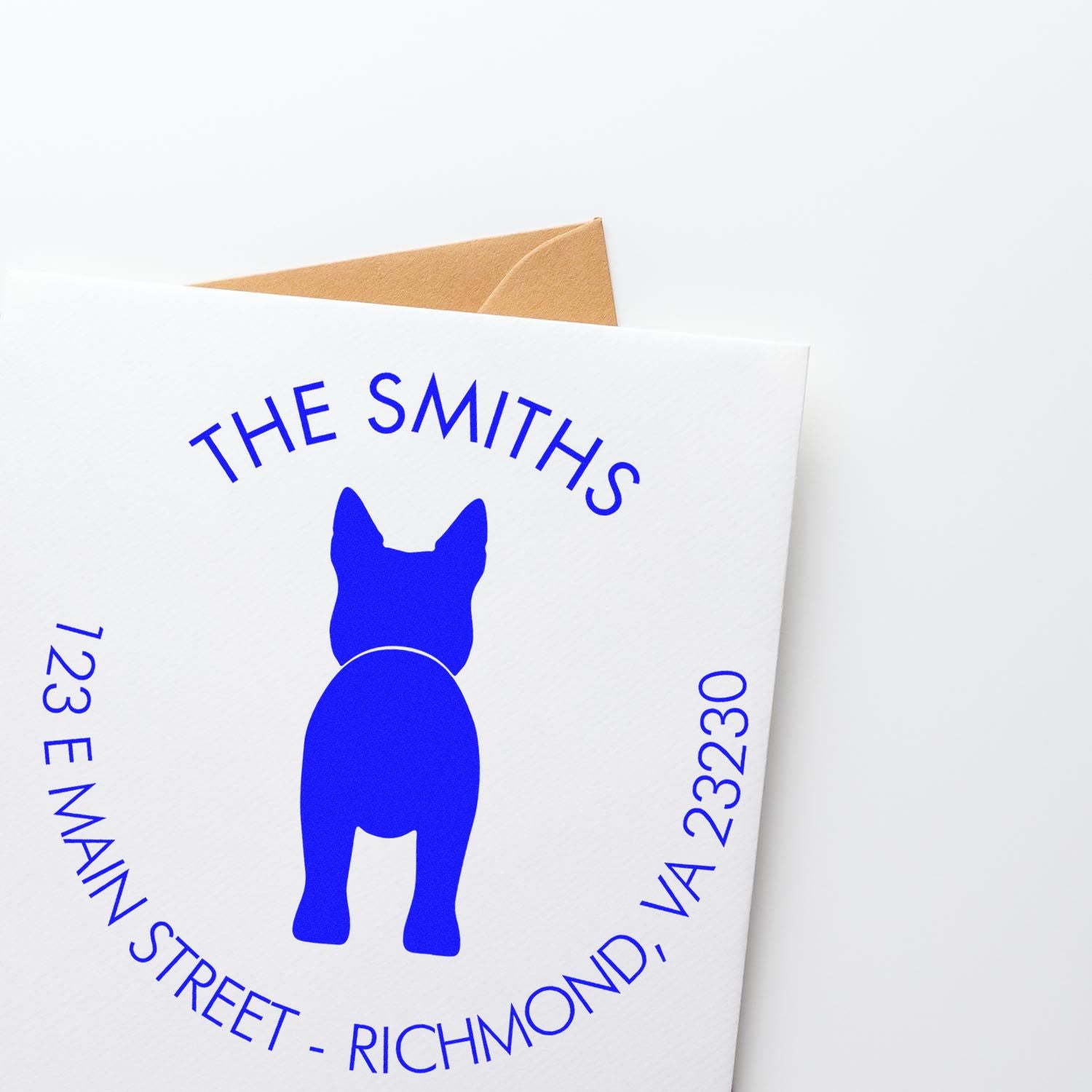 PSI Pre-Inked Australian Cattle Dog Mail Address Stamp for Envelopes - Engineer Seal Stamps