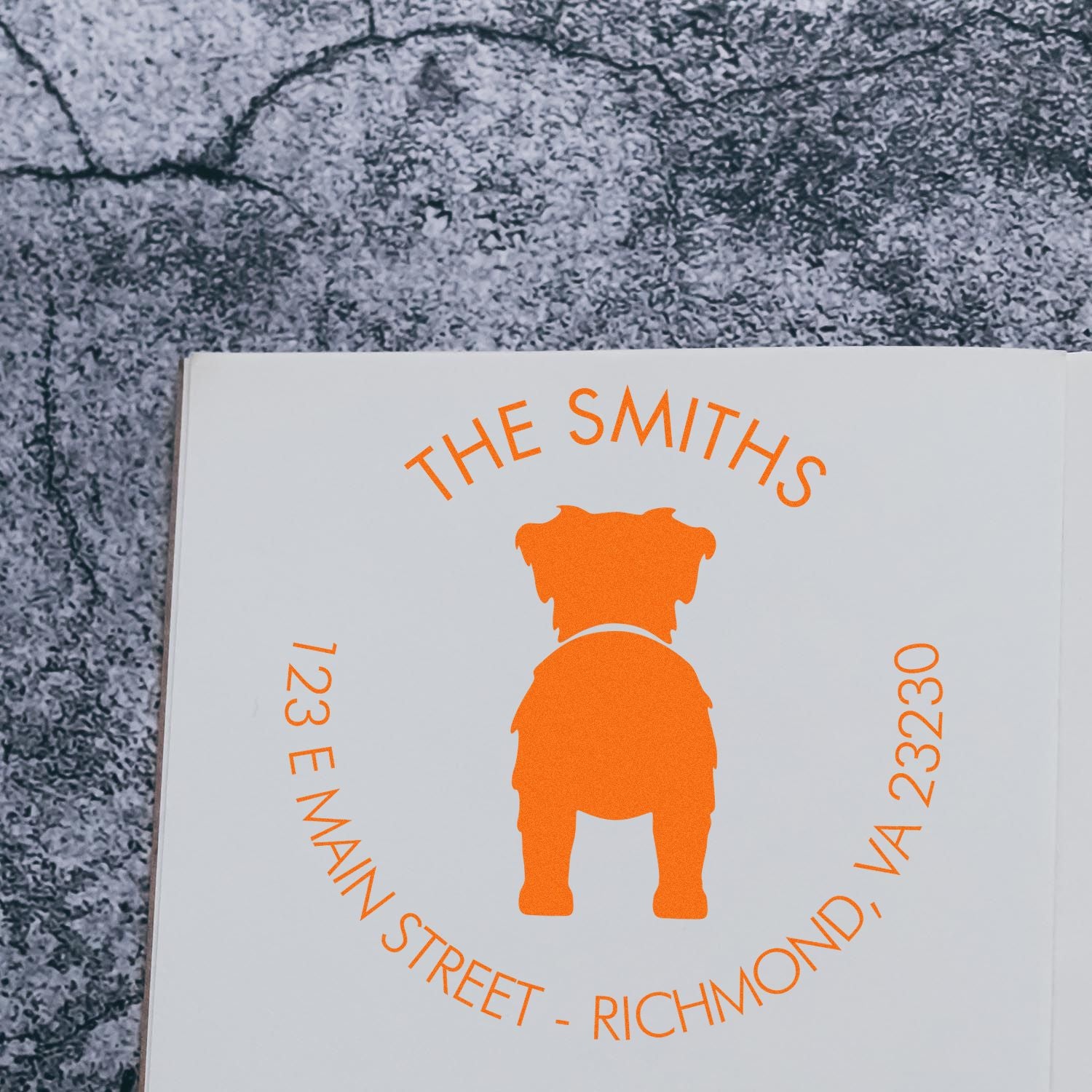 Self-Inking Australian Shepherd Custom-Made Inked Rubber Stamp - Engineer Seal Stamps