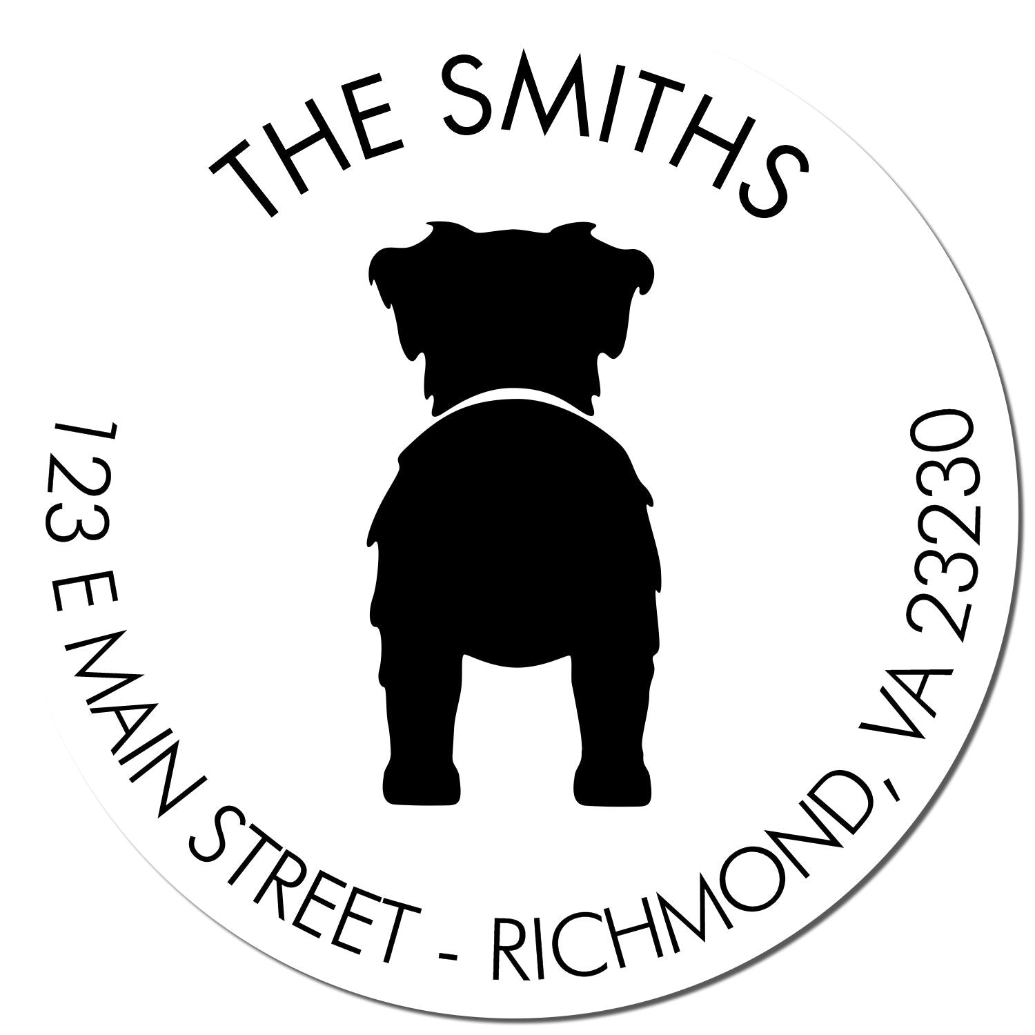 Slim Pre-Inked Australian Shepherd Custom Refillable Address Stamp - Engineer Seal Stamps