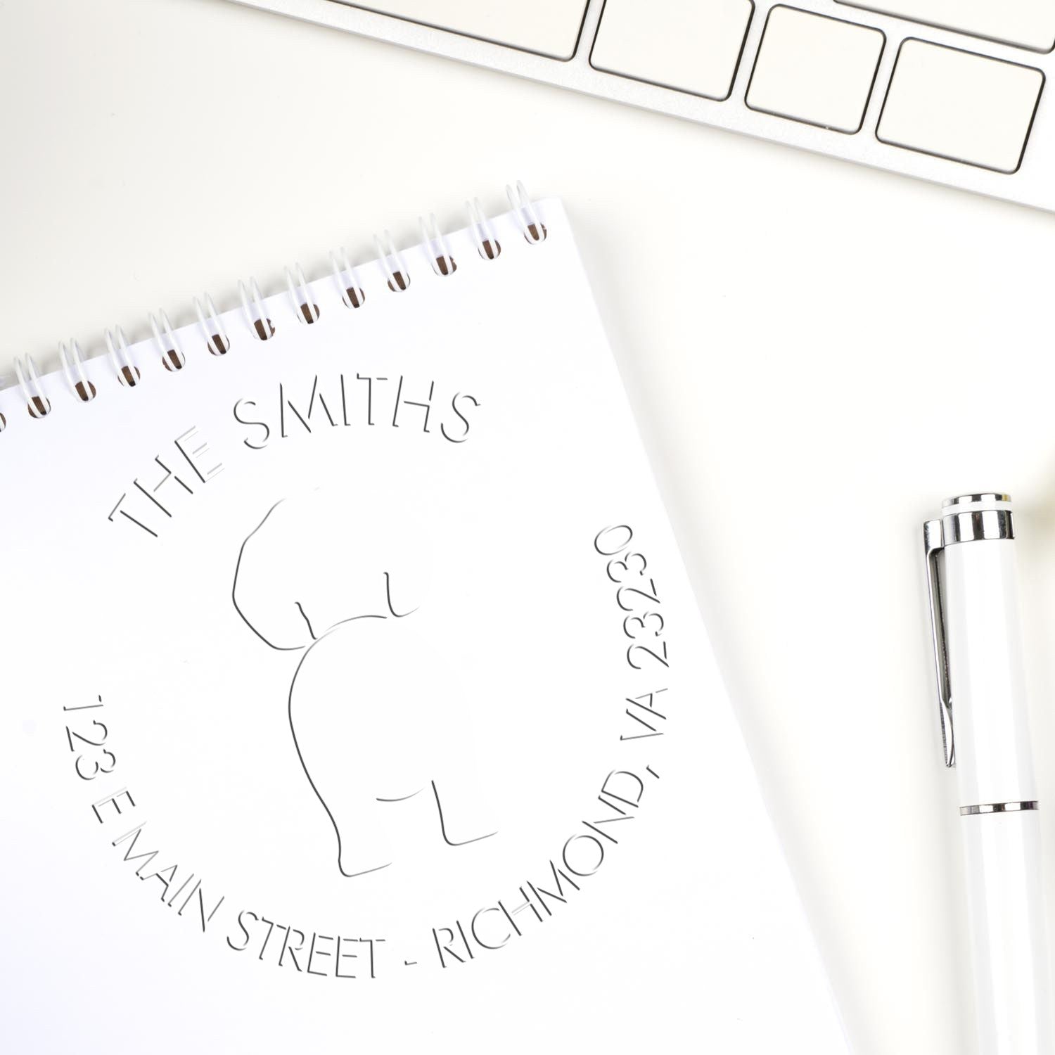 Desk Beagle Customizable Mailing Embossed Seal - Engineer Seal Stamps