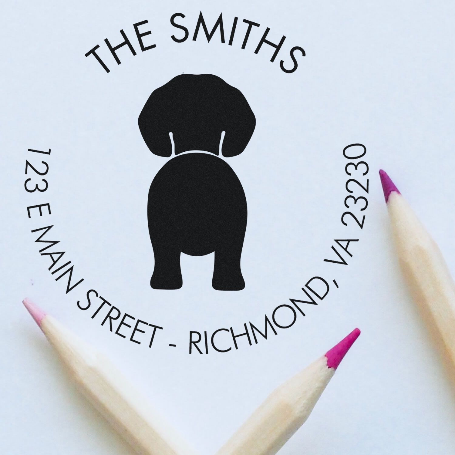 Slim Pre-Inked Beagle Custom Easy-To-Use Address Stamp - Engineer Seal Stamps