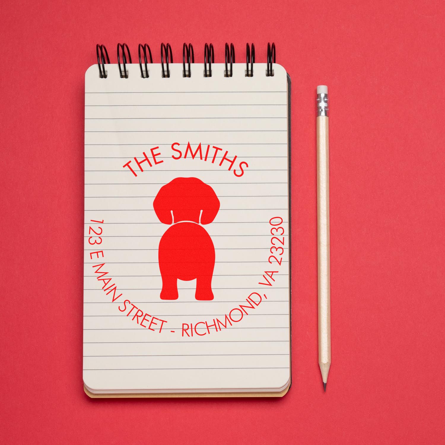 PSI Pre-Inked Beagle Mail Label Stamp - Engineer Seal Stamps