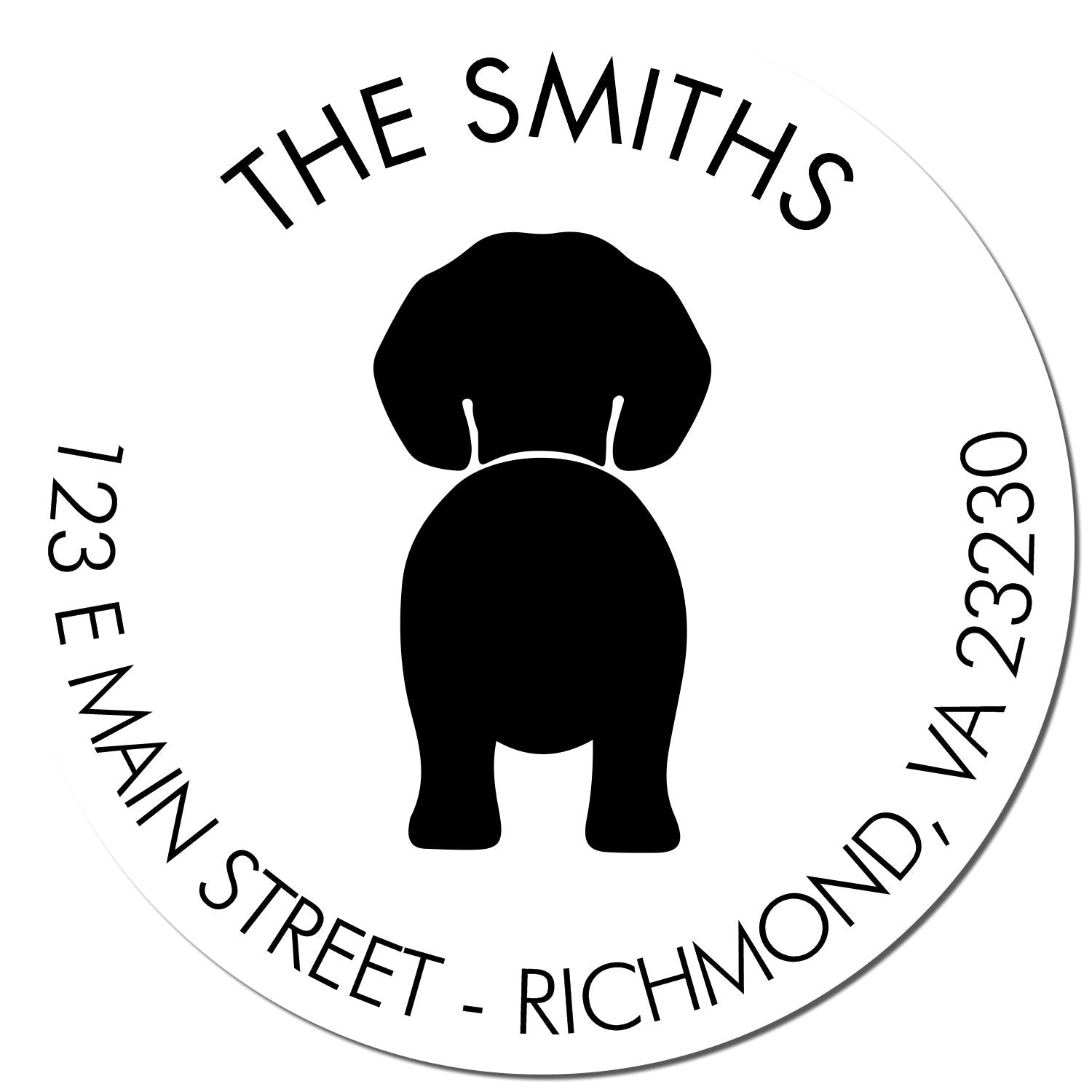 Slim Pre-Inked Beagle Custom Easy-To-Use Address Stamp - Engineer Seal Stamps