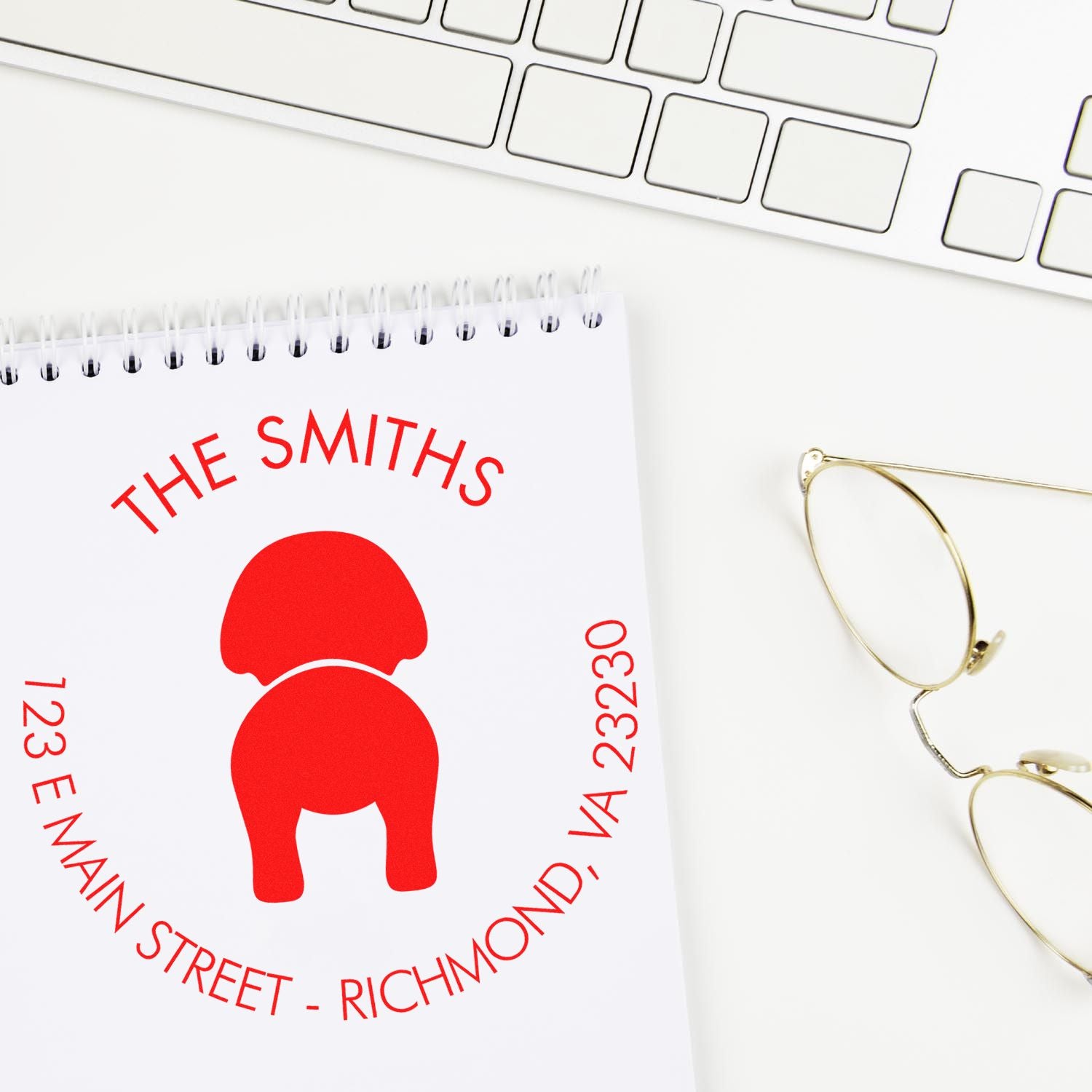 PSI Pre-Inked Bichon Frise Mail Rubber Stamp - Engineer Seal Stamps