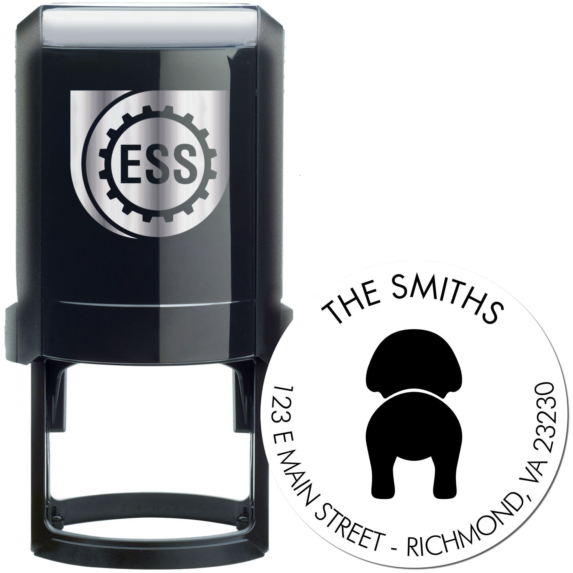Self-Inking Bichon Frise Custom-Made Mail Address Stamp for Envelopes - Engineer Seal Stamps