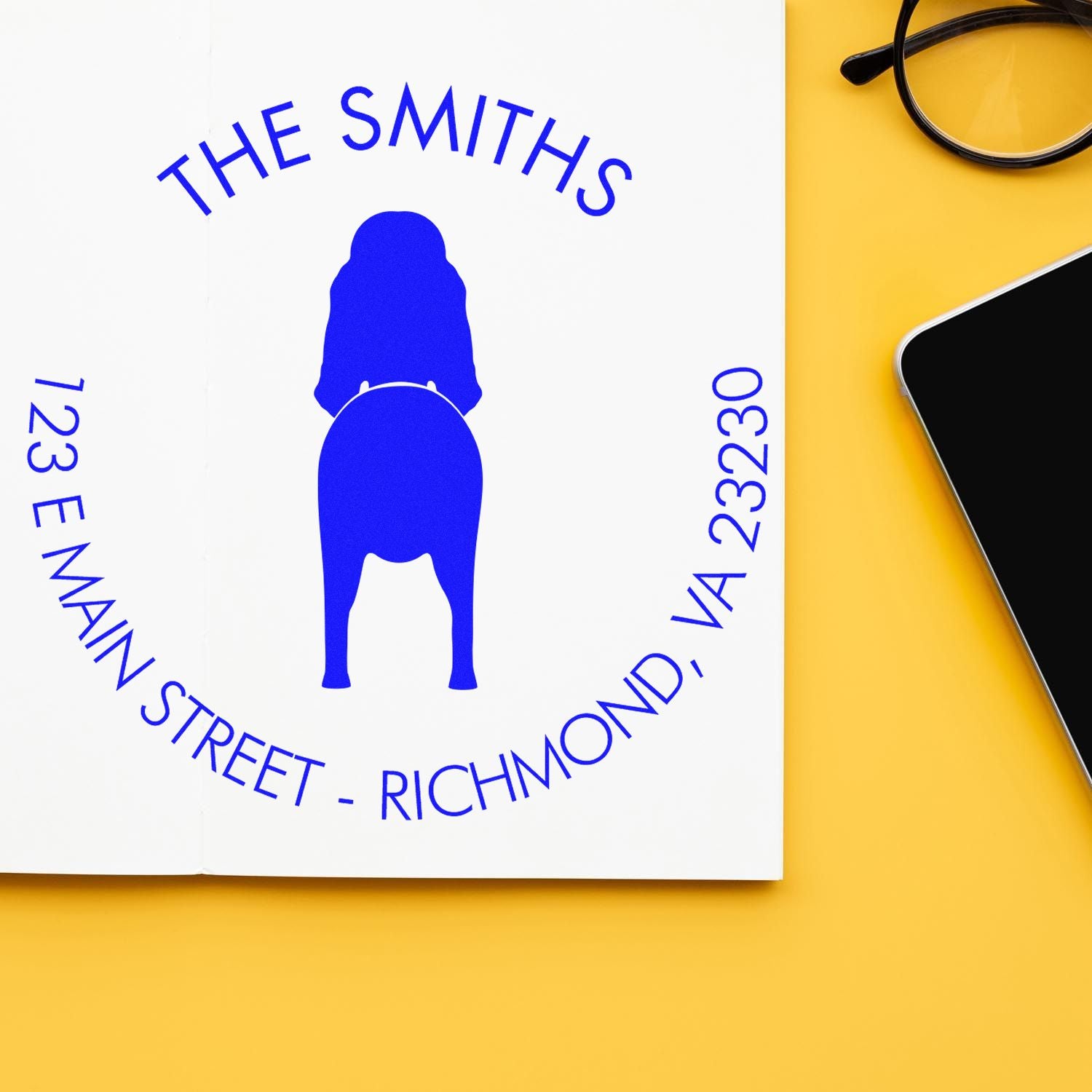 Self-Inking Bloodhound Custom-Made Mail Address Stamper - Engineer Seal Stamps