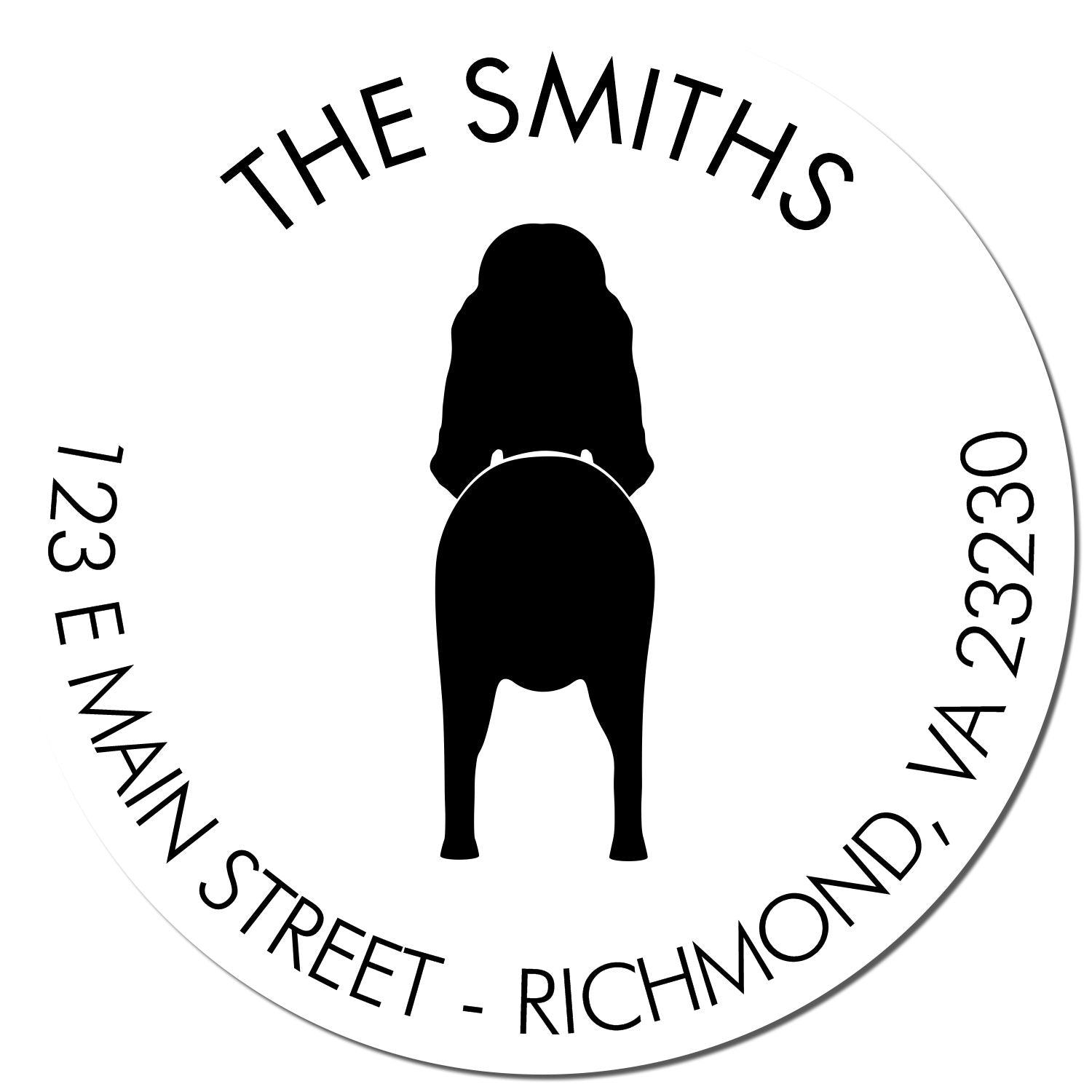 Wood Handle Bloodhound Custom Name and Address Stamp for Envelopes - Engineer Seal Stamps