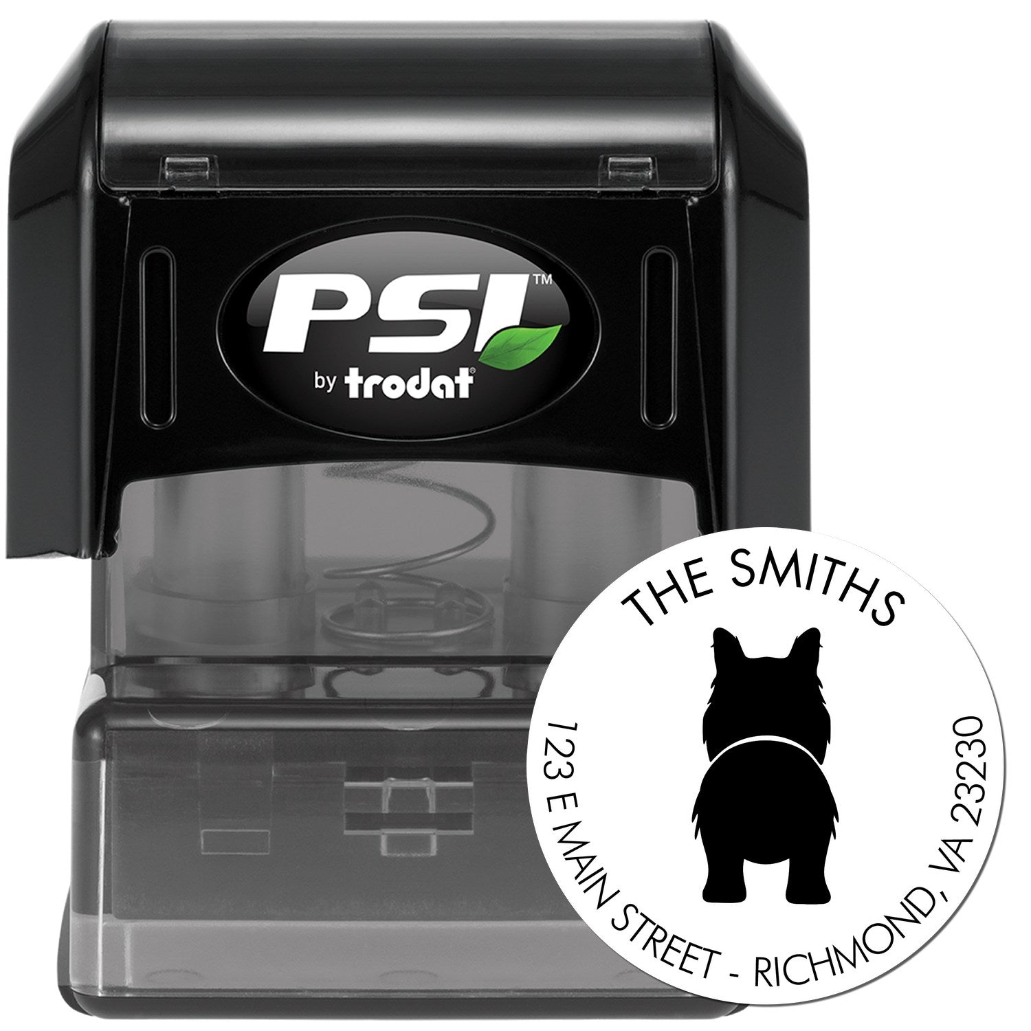 PSI Pre-Inked Border Collie Mail Stamp - Engineer Seal Stamps