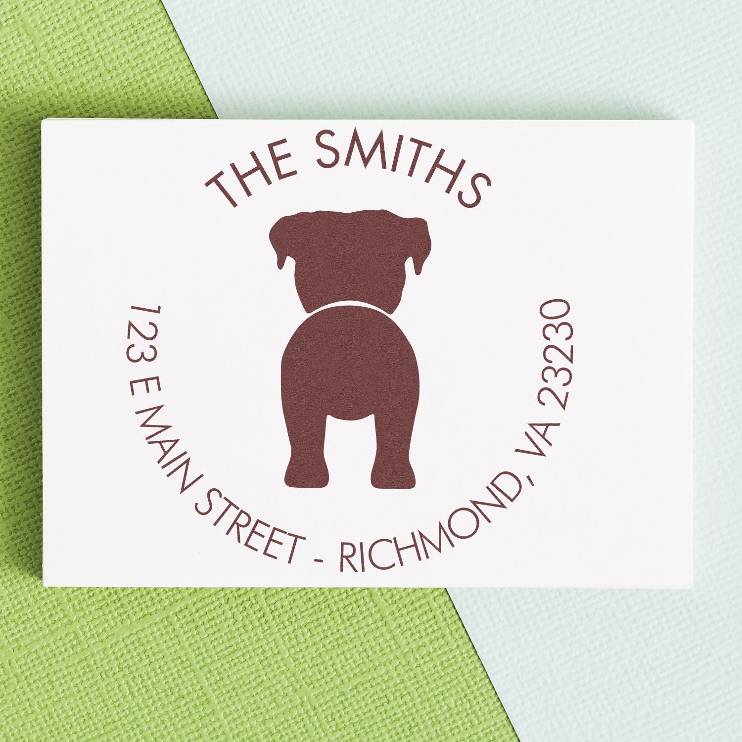 Self-Inking Boxer Custom-Made Mail Label Stamp for Envelopes - Engineer Seal Stamps
