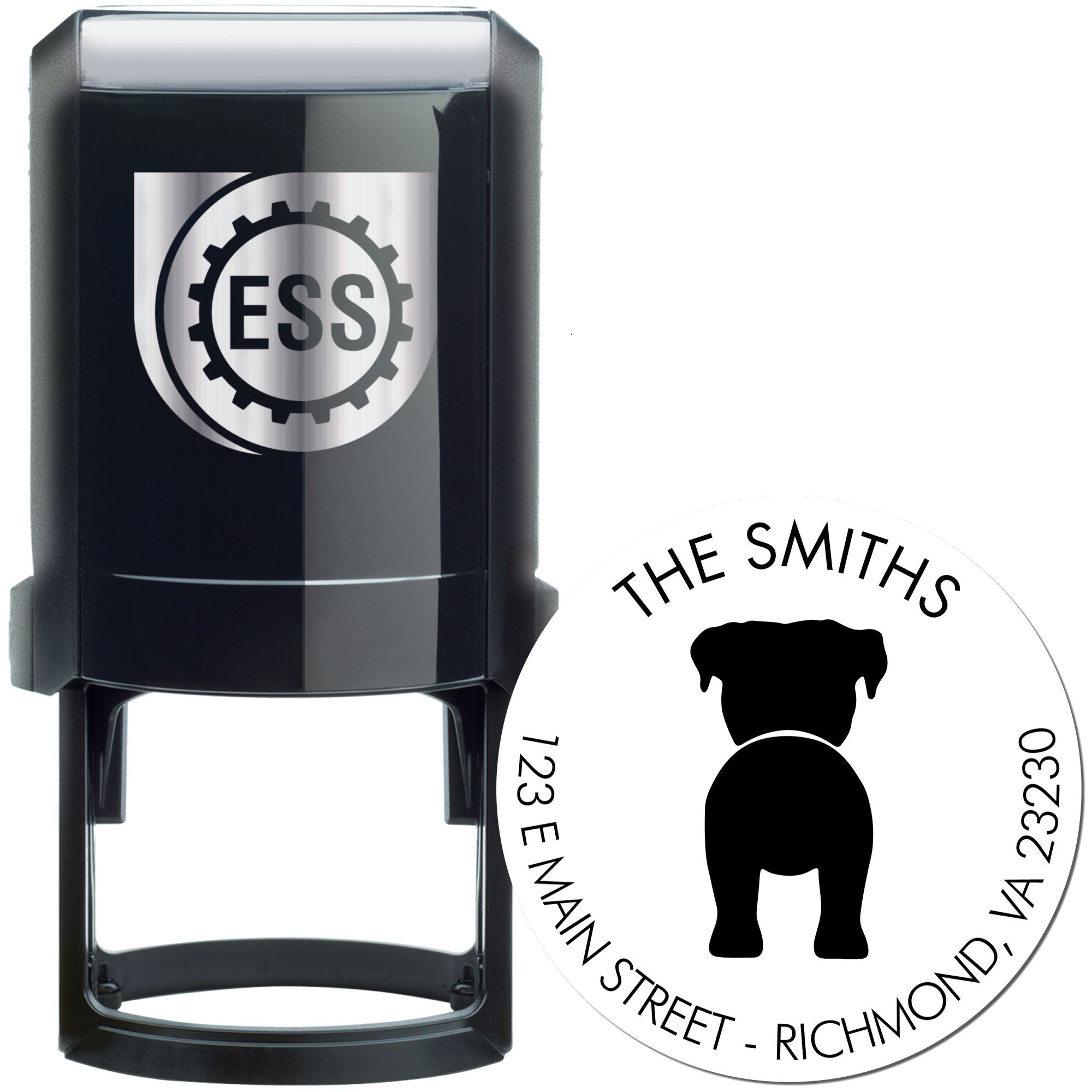 Self-Inking Boxer Custom-Made Mail Label Stamp for Envelopes - Engineer Seal Stamps
