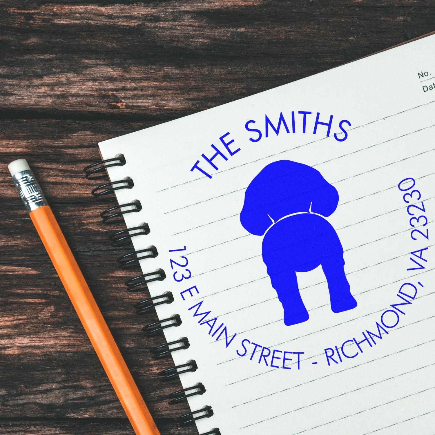 Self-Inking Brittany Custom-Made Mail Label Stamper - Engineer Seal Stamps