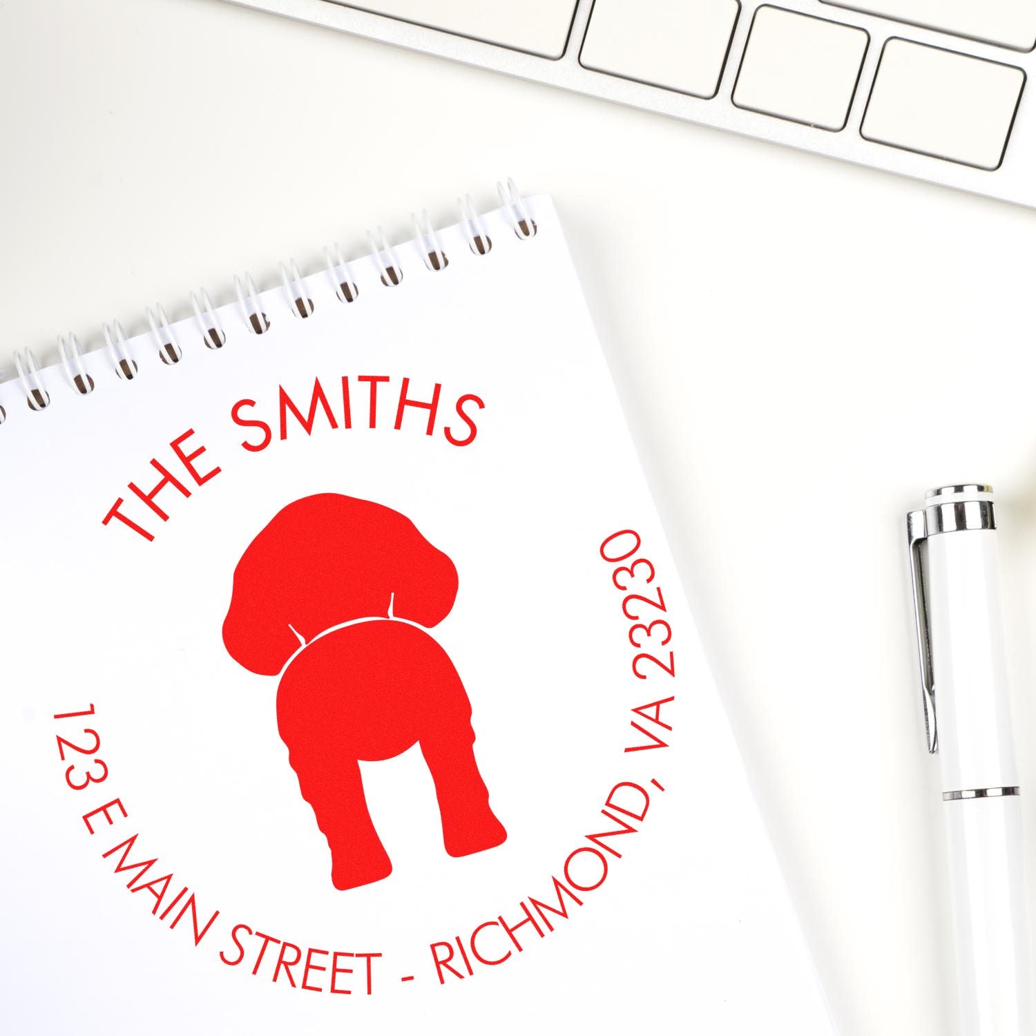 Slim Pre-Inked Brittany Custom Mailing Rubber Stamp - Engineer Seal Stamps