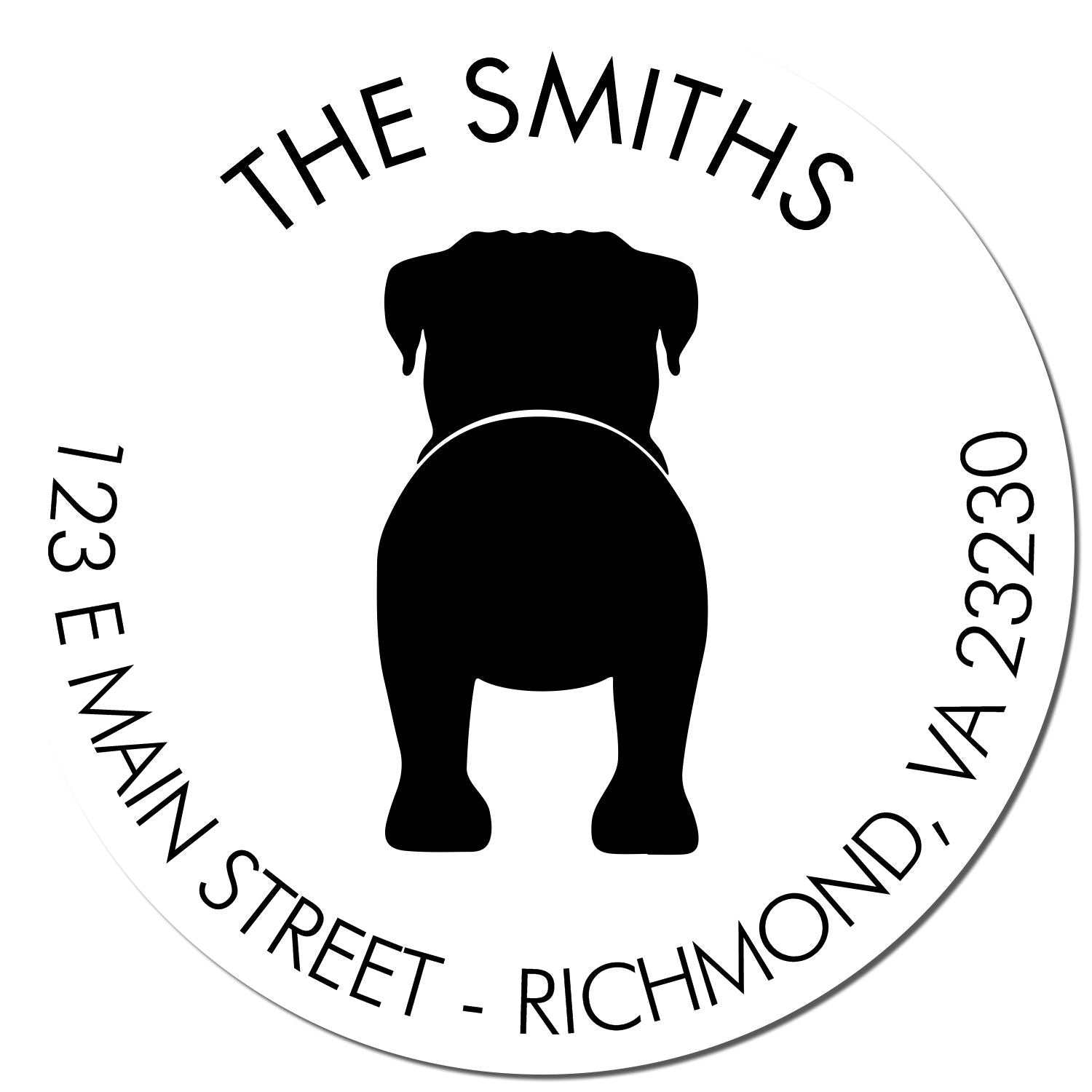 PSI Pre-Inked Bullmastiff Mailing Address Rubber Stamp - Engineer Seal Stamps