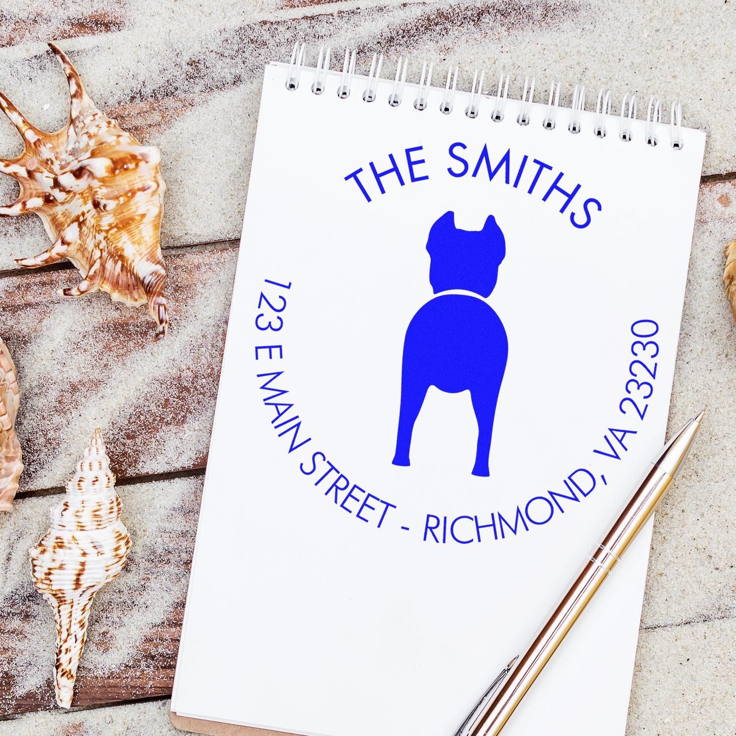 PSI Pre-Inked Cane Corso Mailing Address Rubber Stamp - Engineer Seal Stamps