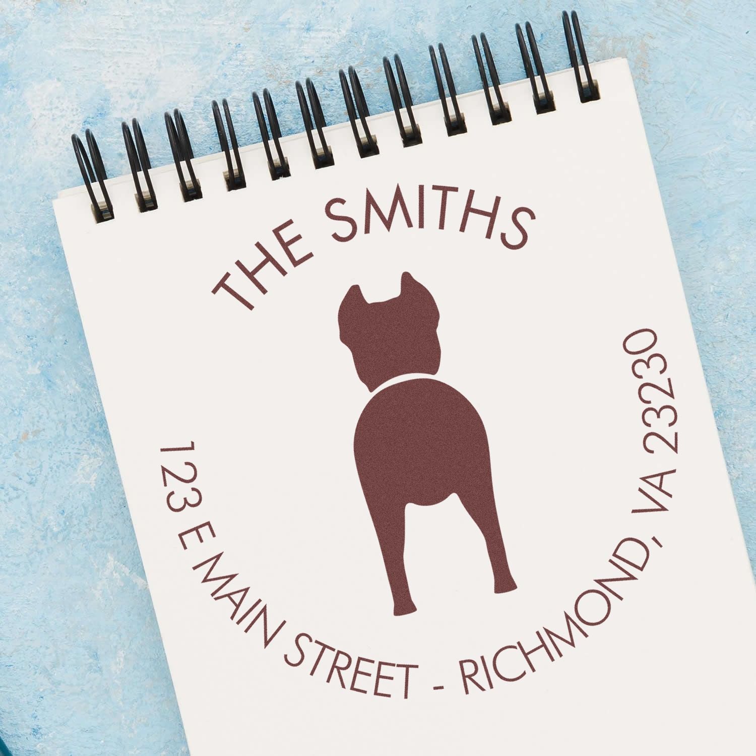 Slim Pre-Inked Cane Corso Custom Home Address Stamp - Engineer Seal Stamps