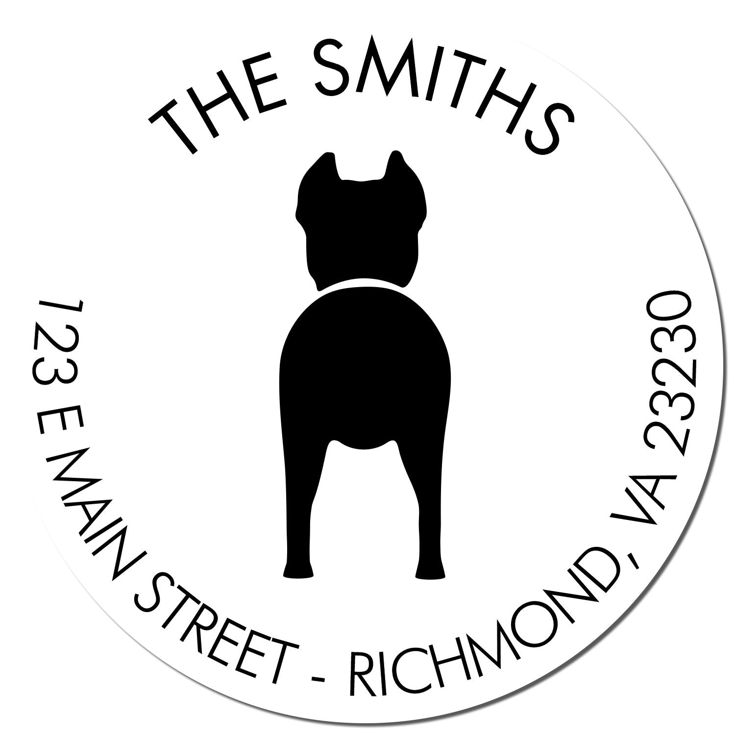 Slim Pre-Inked Cane Corso Custom Home Address Stamp - Engineer Seal Stamps