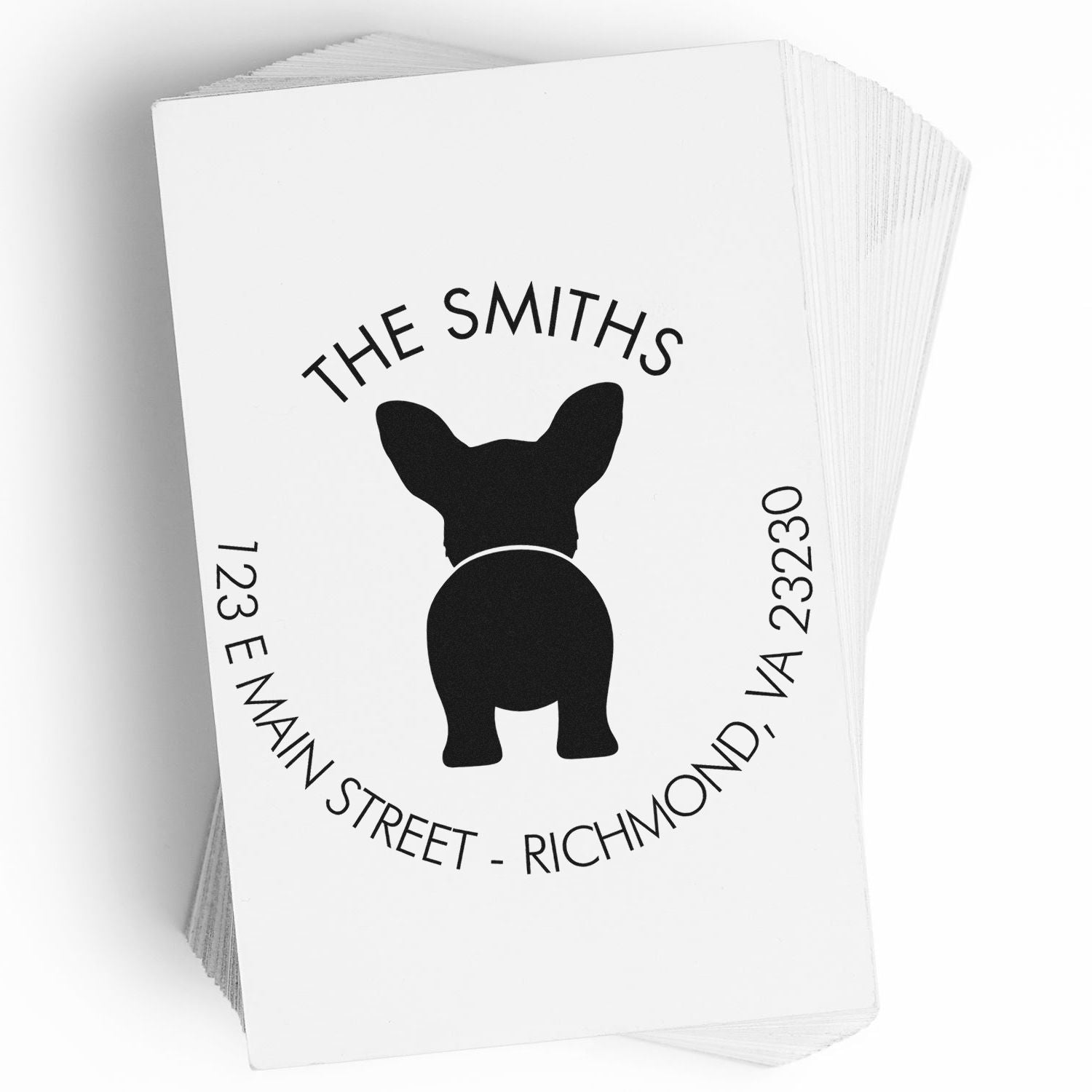 Slim Pre-Inked Cardigan Welsh Corgi Custom Home Address Rubber Stamp - Engineer Seal Stamps