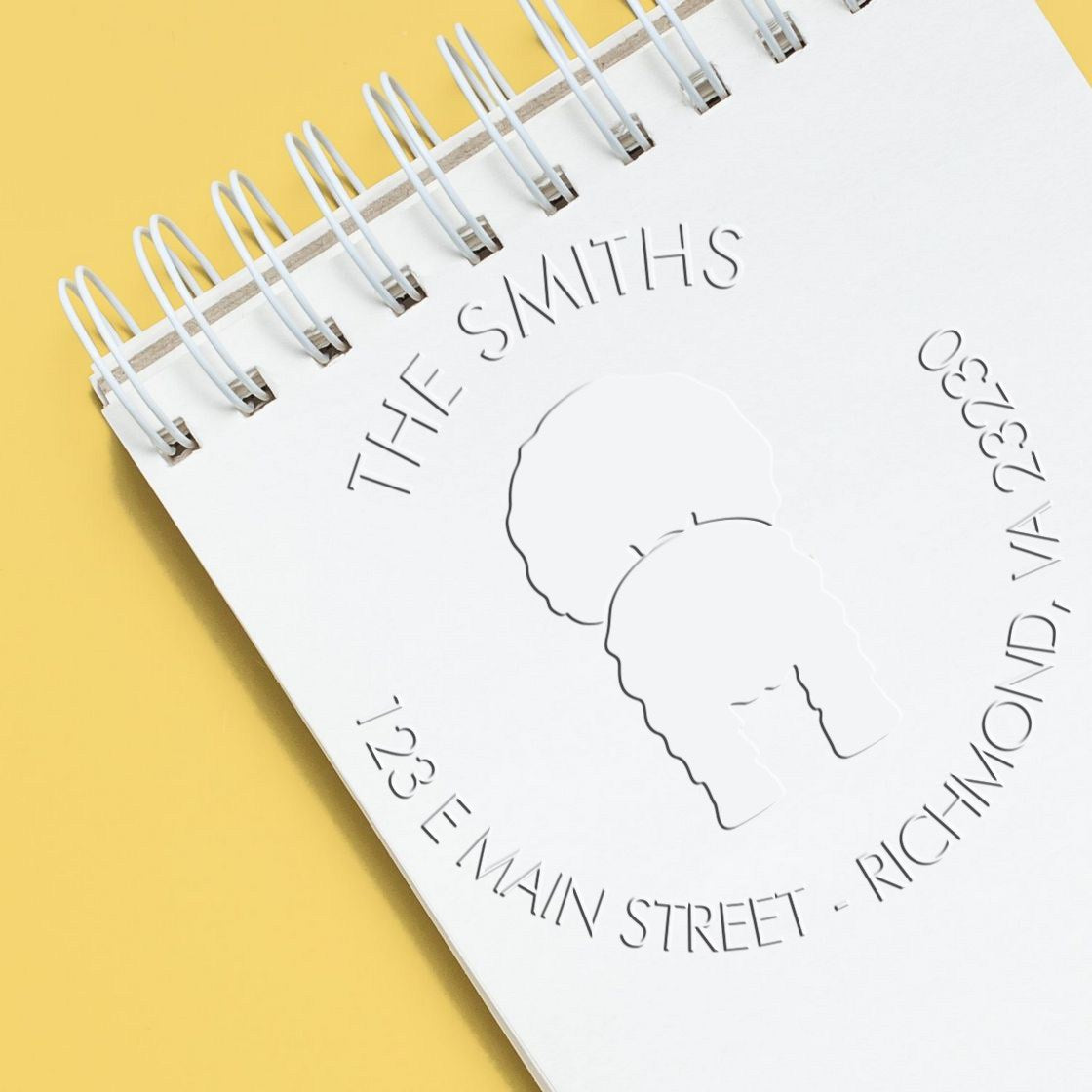 Desk Cavalier King Charles Spaniel Customizable Home Address Embossing Stamp - Engineer Seal Stamps